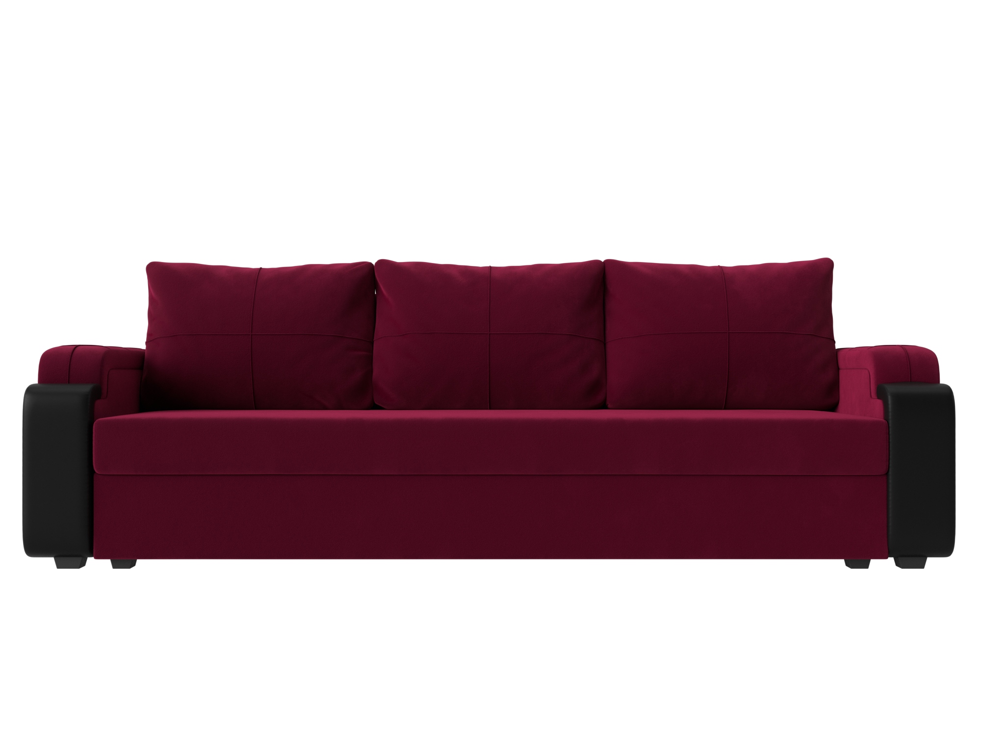 Диван Николь MebelVia Красный, Черный, Микровельвет, ЛДСП диван еврокнижка мебелико ник 2 микровельвет красный