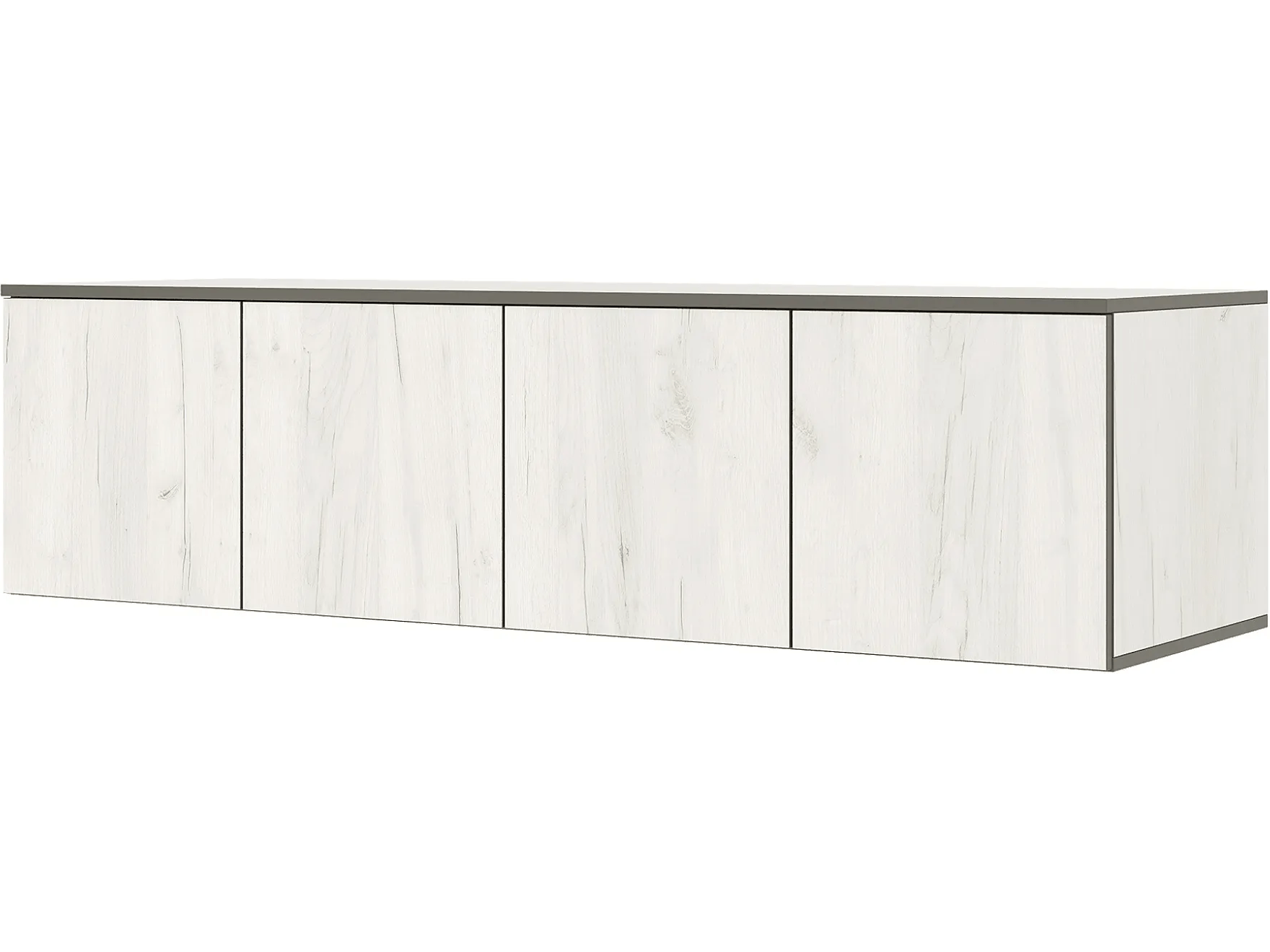 Норд Антресоль к шкафу (1600) (Дуб Крафт белый) Белый, ЛДСП норд шкаф 4 х створчатый 1600 дуб крафт бежевый лдсп