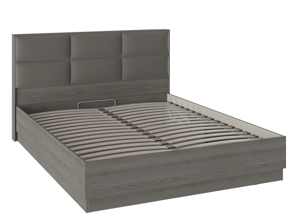 Кровать с ПМ и мягкой спинкой Либерти (160х200) , Коричневый, ЛДСП кровать с пм и мягкой спинкой либерти 160х200 коричневый лдсп