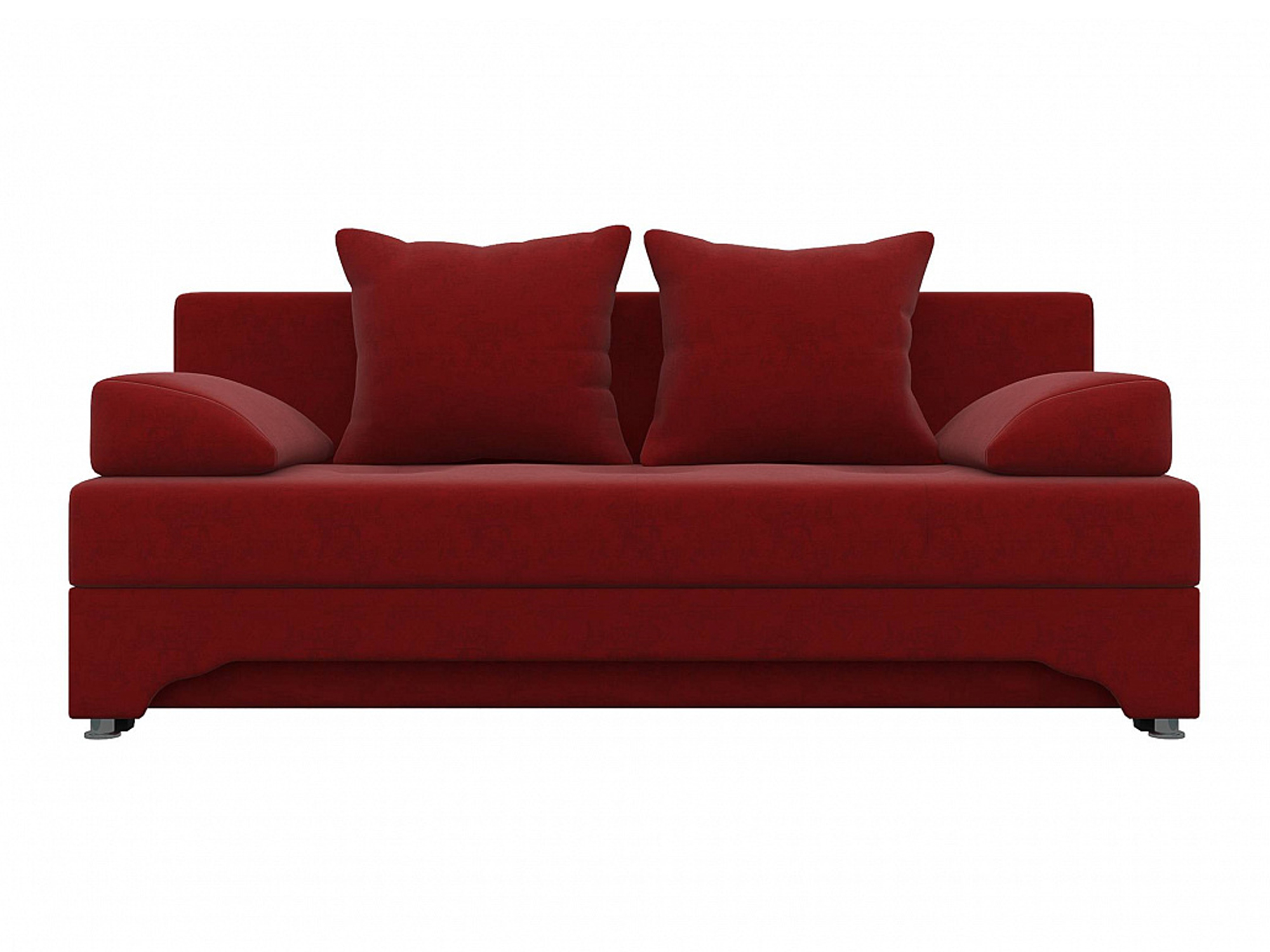 Диван Нолан MebelVia Красный, Микровельвет, ЛДСП, Фанера диван еврокнижка мебелико ник 2 микровельвет красный