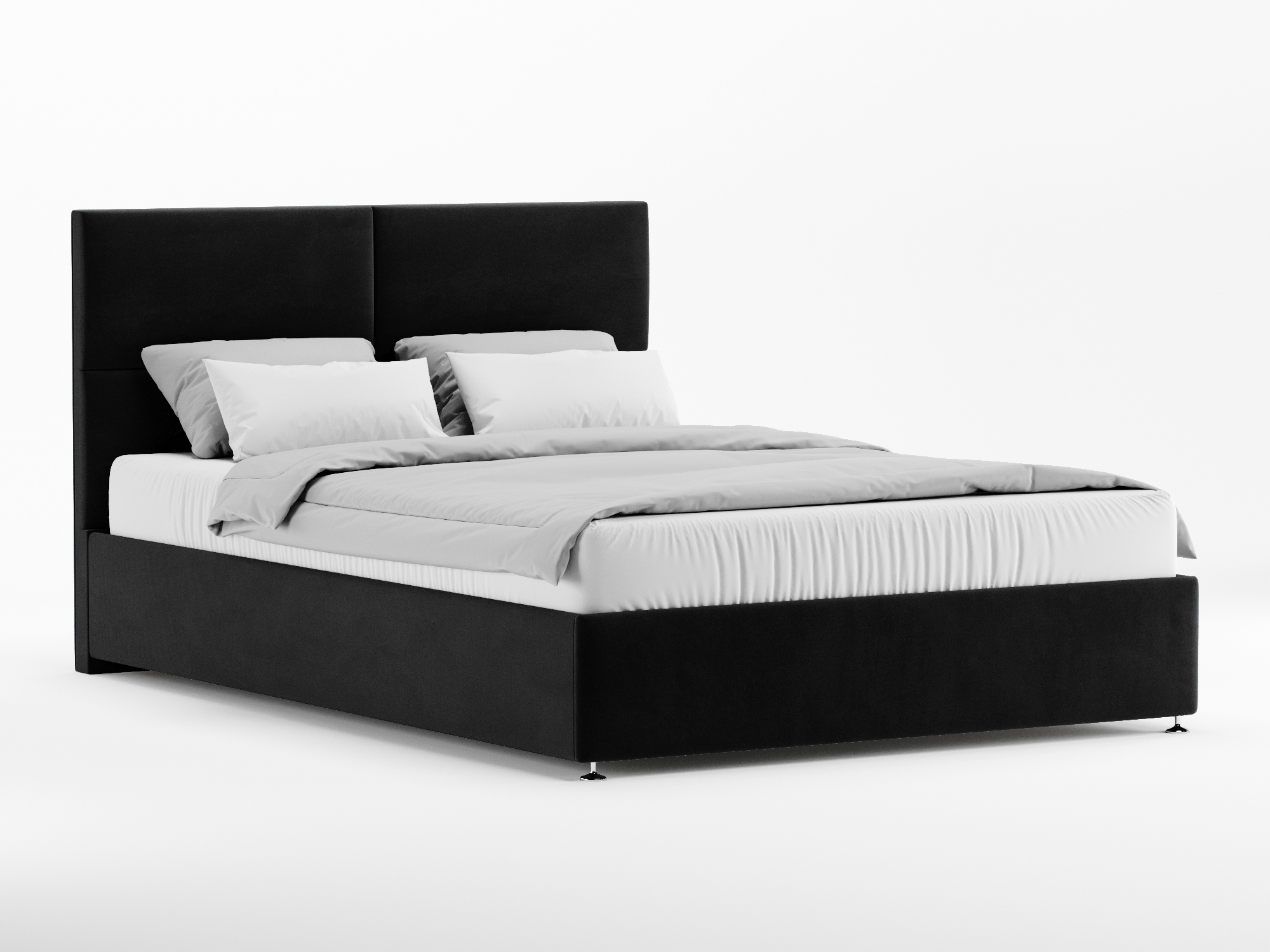 Кровать Примо (160х200) Черный, ДСП, МДФ