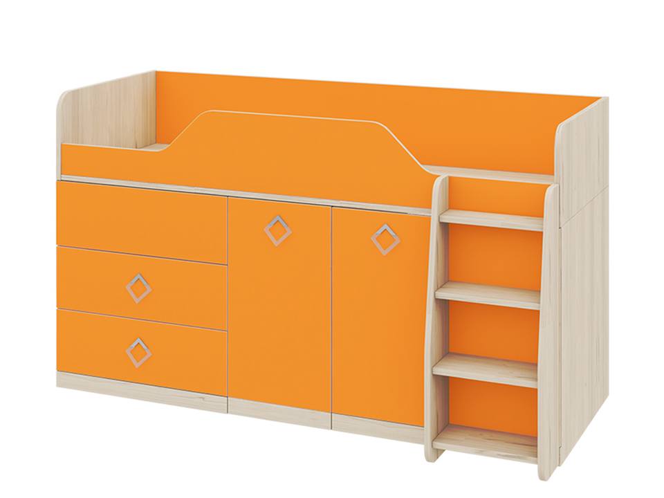 Кровать комбинированная Аватар (80х200) Манго, Оранжевый, Бежевый, ЛДСП кровать аватар 80х200 манго оранжевый бежевый лдсп