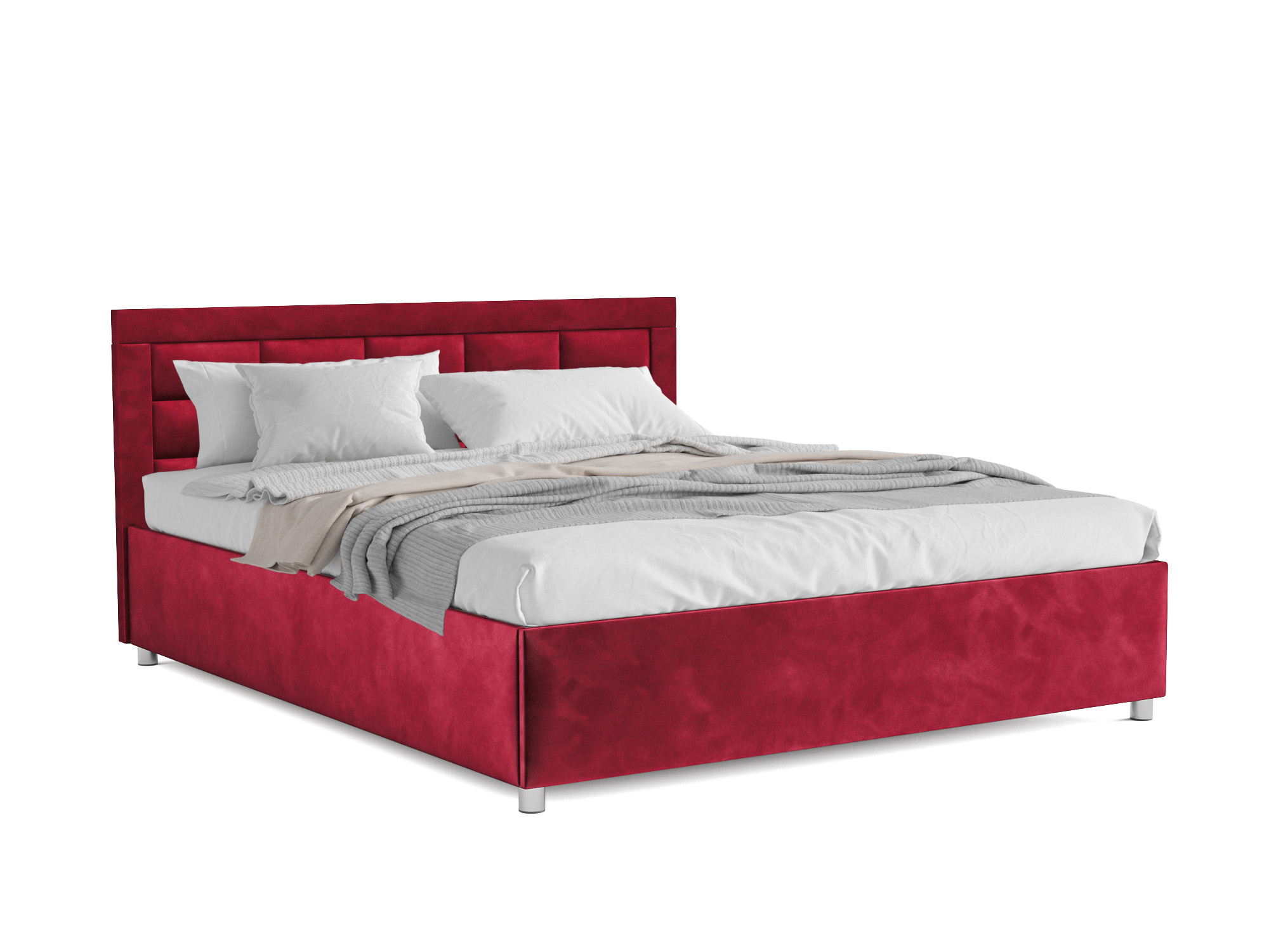 Кровать Версаль (160х190) Красный, ДСП, Брус сосны тахта фрин mebelvia черный фиолетовый вельвет лдсп фанера