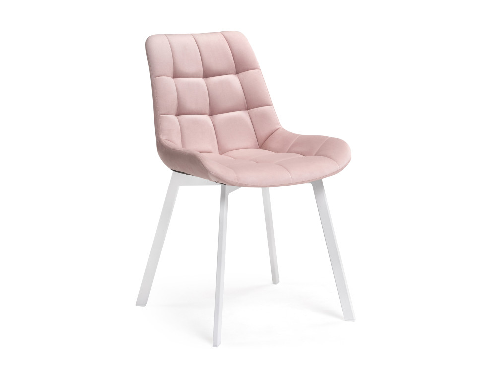 Челси розовый / белый Стул Белый, Окрашенный металл челси велюр темно серый белый стул белый окрашенный металл