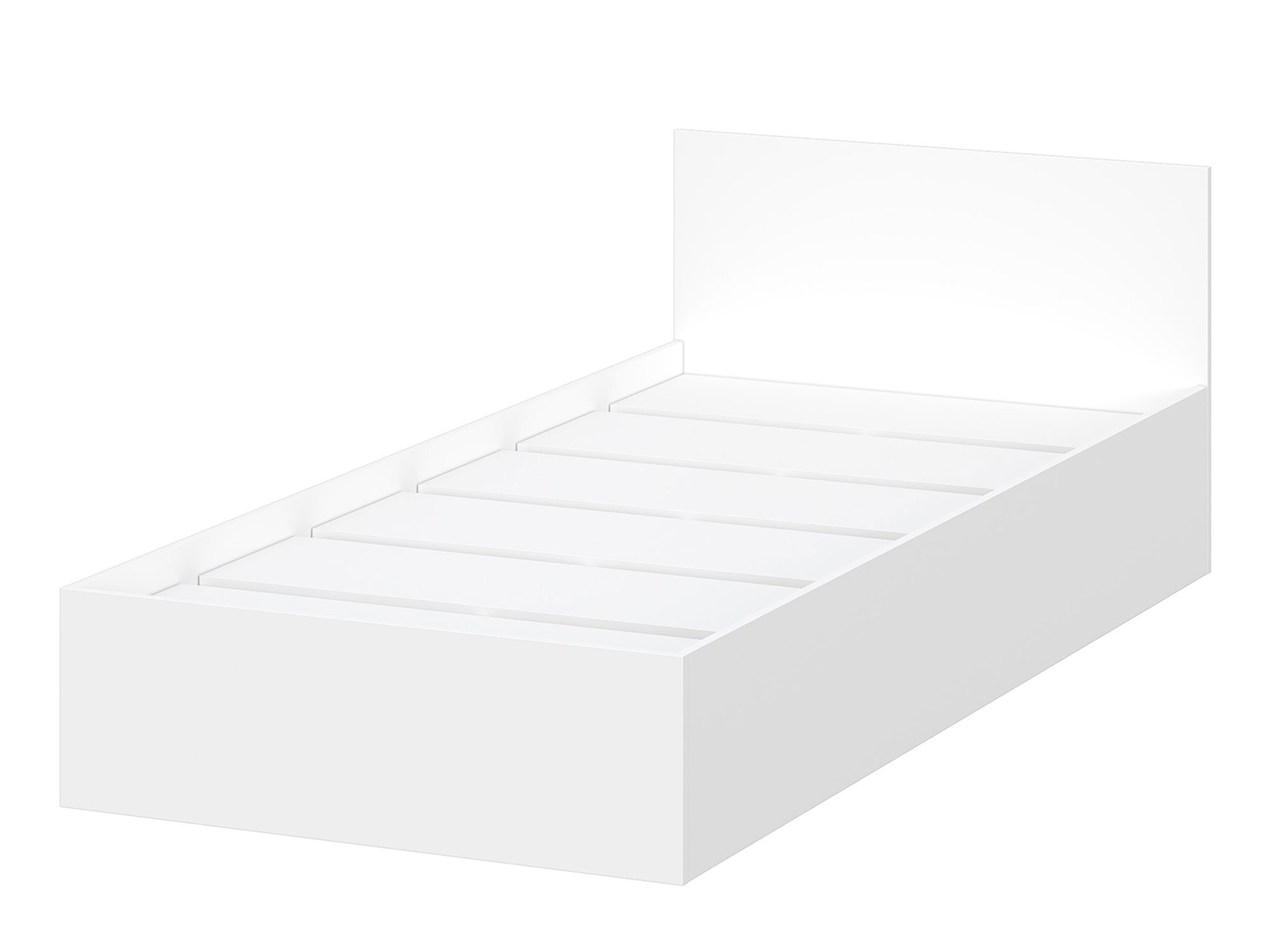 Кровать Ницца (90х200) Белый, ЛДСП кровать ницца 90х200 белый лдсп