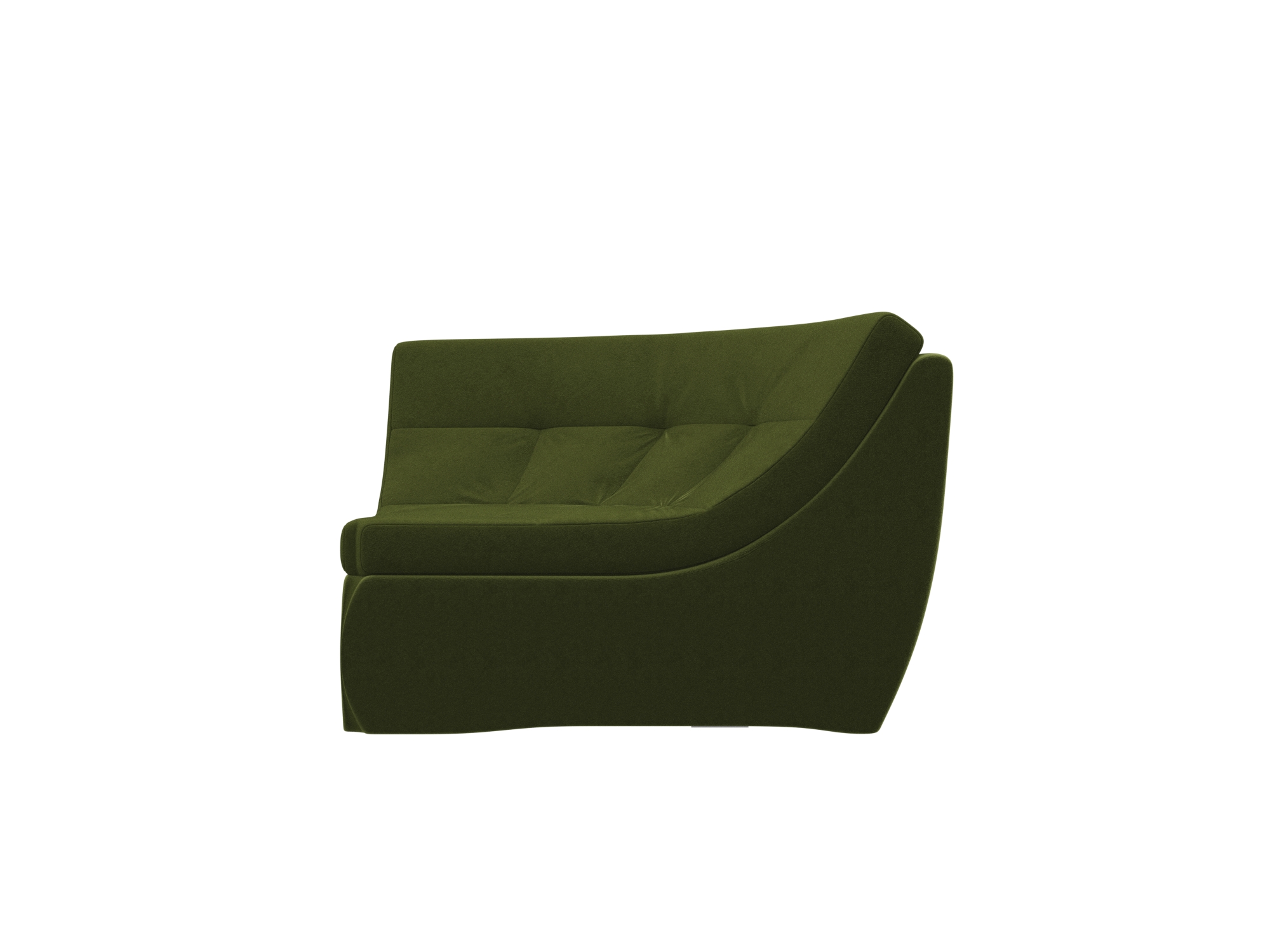 Модуль Угол для модульного дивана Холидей MebelVia Зеленый, Микровельвет, ЛДСП, Брус, Фанера модуль кресло для модульного дивана холидей mebelvia фиолетовый микровельвет лдсп