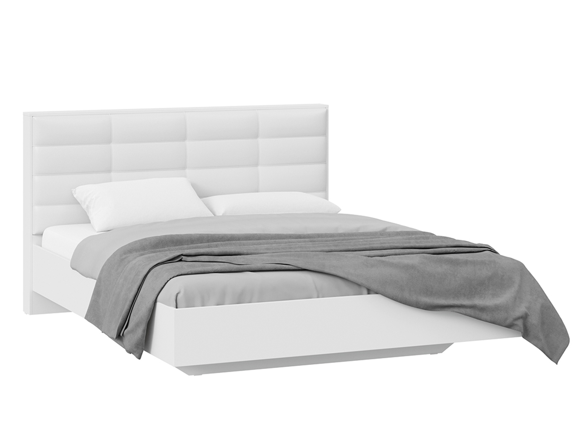 Кровать Агата (160х200) Белый, ЛДСП кровать агата 160х200 белый лдсп