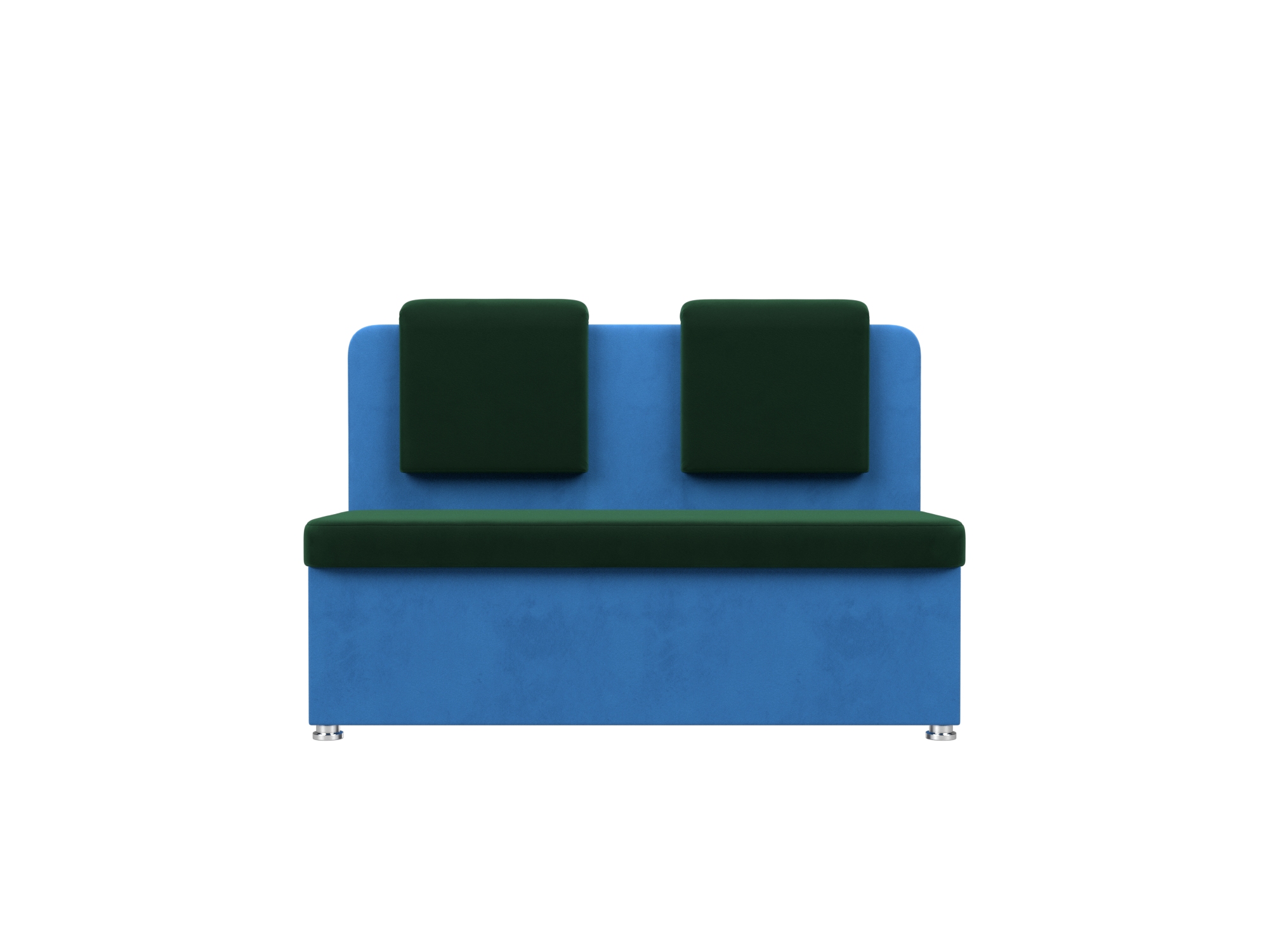 Кухонный прямой диван Маккон 2-х местный Зеленый, Синий, ЛДСП кухонный диван артмебель мерлин велюр бирюза прямой