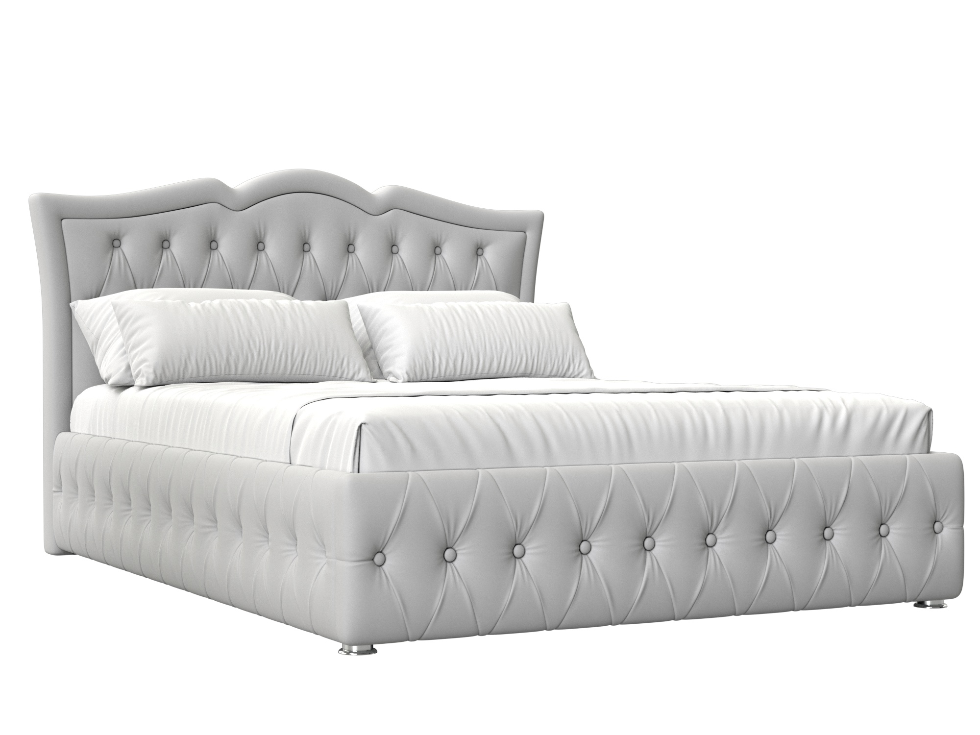 Кровать Герда (160х200) Белый, ЛДСП, Массив сосны кровать соня с надстройкой белый белый массив сосны