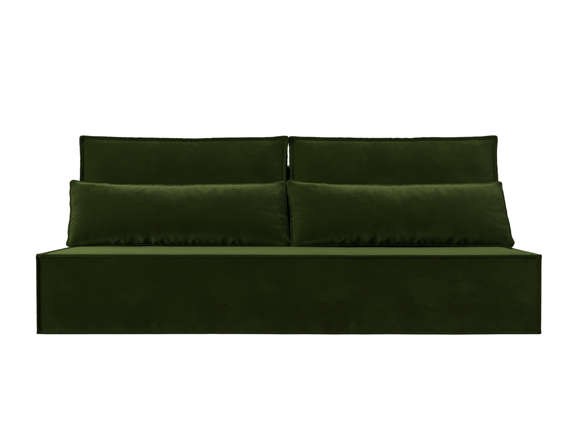 Диван Фабио MebelVia Зеленый, Микровельвет, ЛДСП, Брус диван прямой ладья фабио fit зеленый
