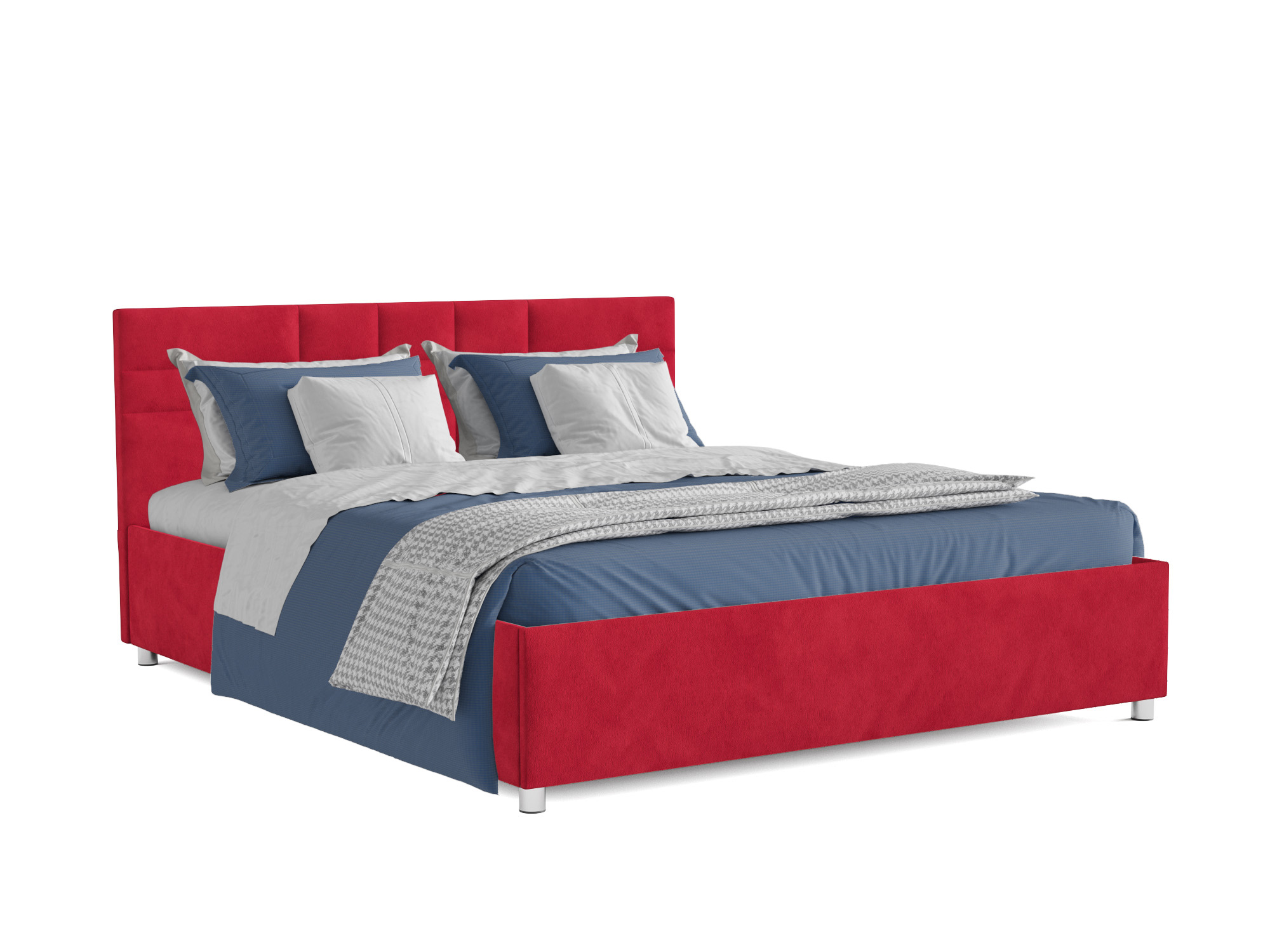 Кровать Нью-Йорк (160х190) Красный, ДСП, Брус сосны кровать нью йорк 160х190 сине зеленый дсп брус сосны