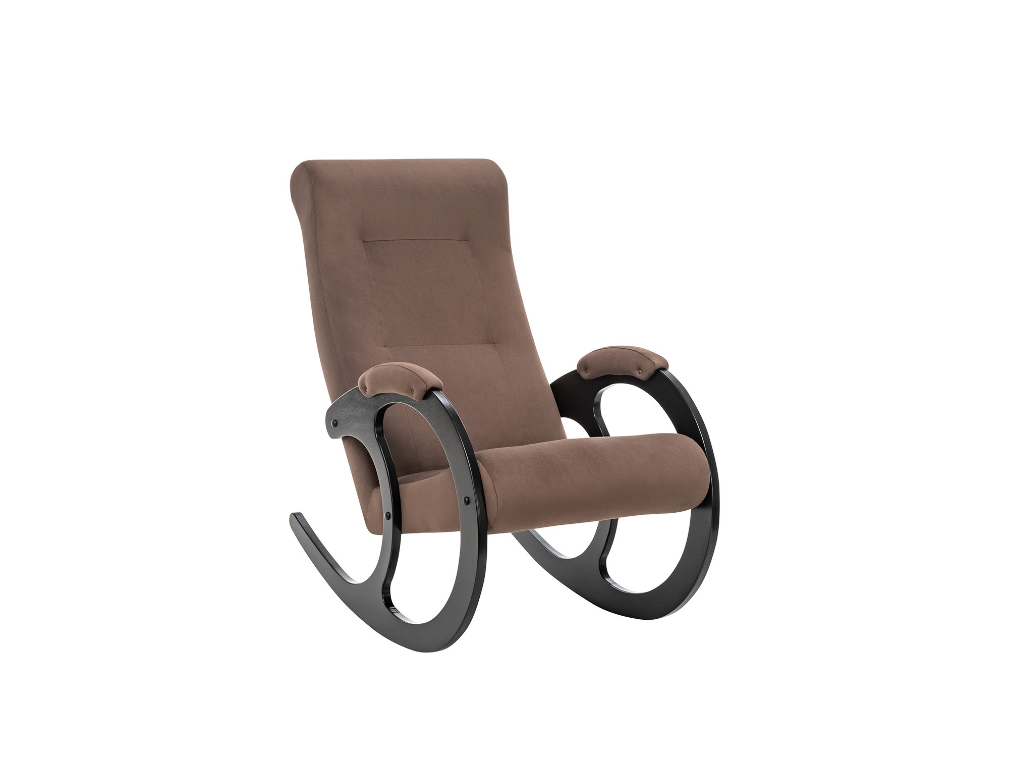 Кресло-качалка Модель 3 MebelVia Венге, Ткань Велюр, Фанера, шпон, лак