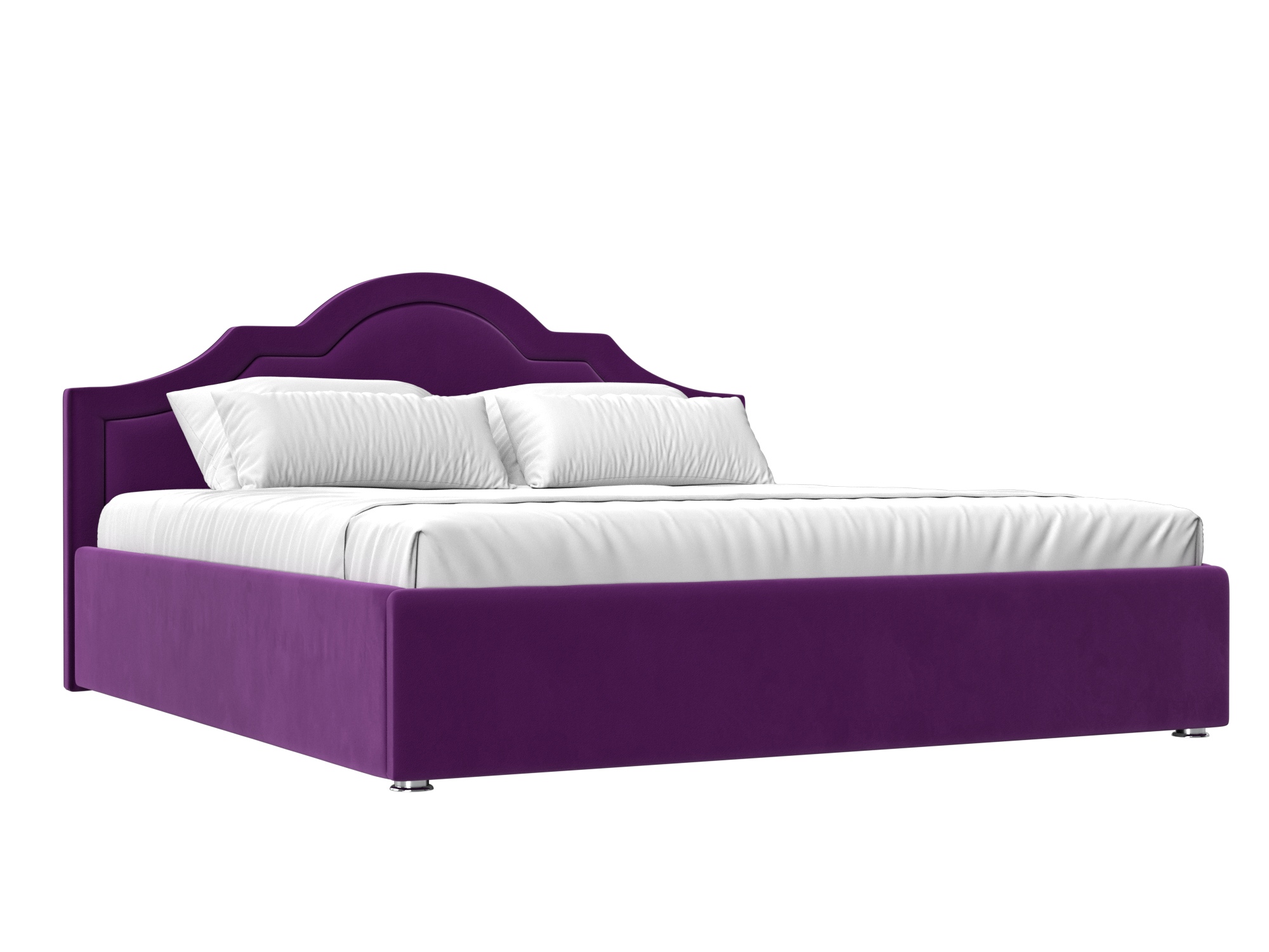 Кровать Афина (160х200) Фиолетовый, ЛДСП кровать афина 180 сиреневый микровельвет
