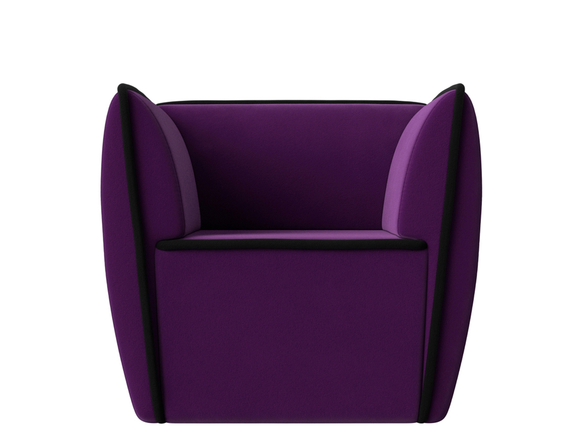 Кресло Бергамо MebelVia Фиолетовый, Черный, Микровельвет кресло артмебель норден микровельвет черный