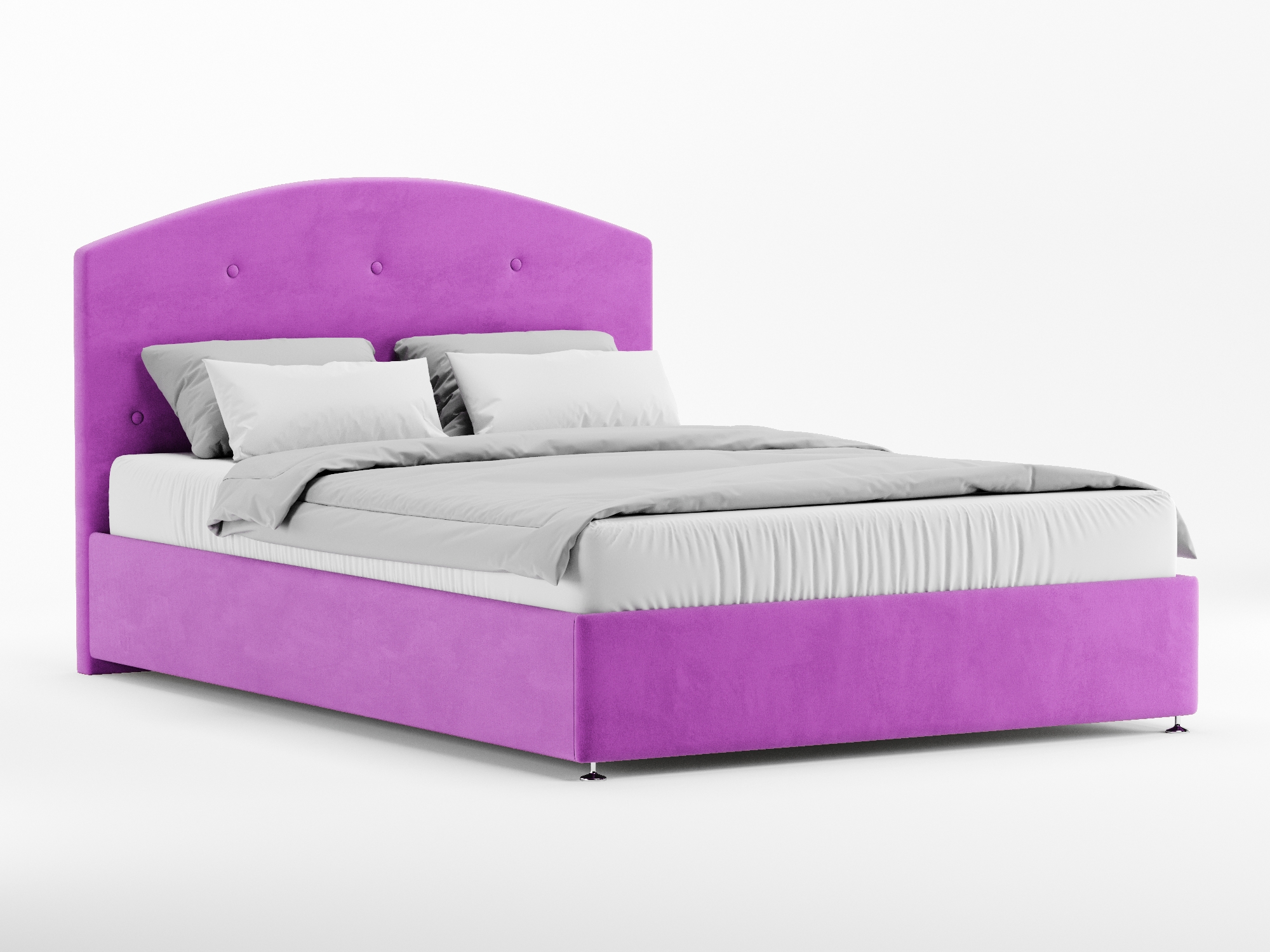 кровать лацио с пм 160х200 белый дсп мдф Кровать Лацио (160х200) с ПМ Фиолетовый, ДСП, МДФ