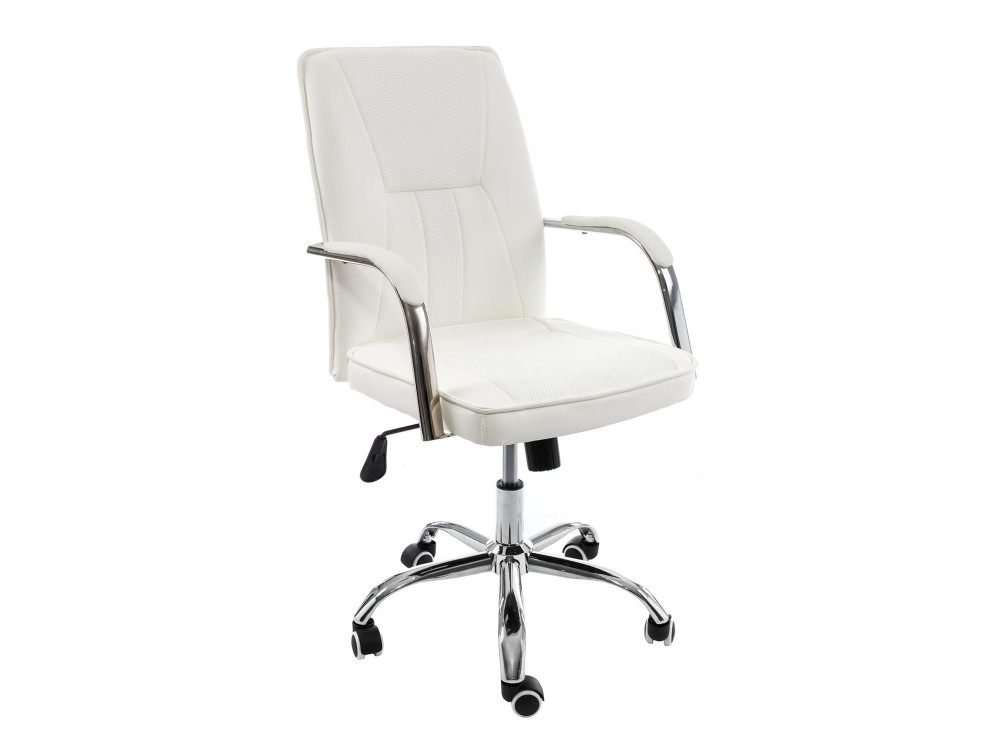 Компьютерное кресло Nadir белое Стул Серый, Металл компьютерное кресло idon cream стул cream хромированный металл