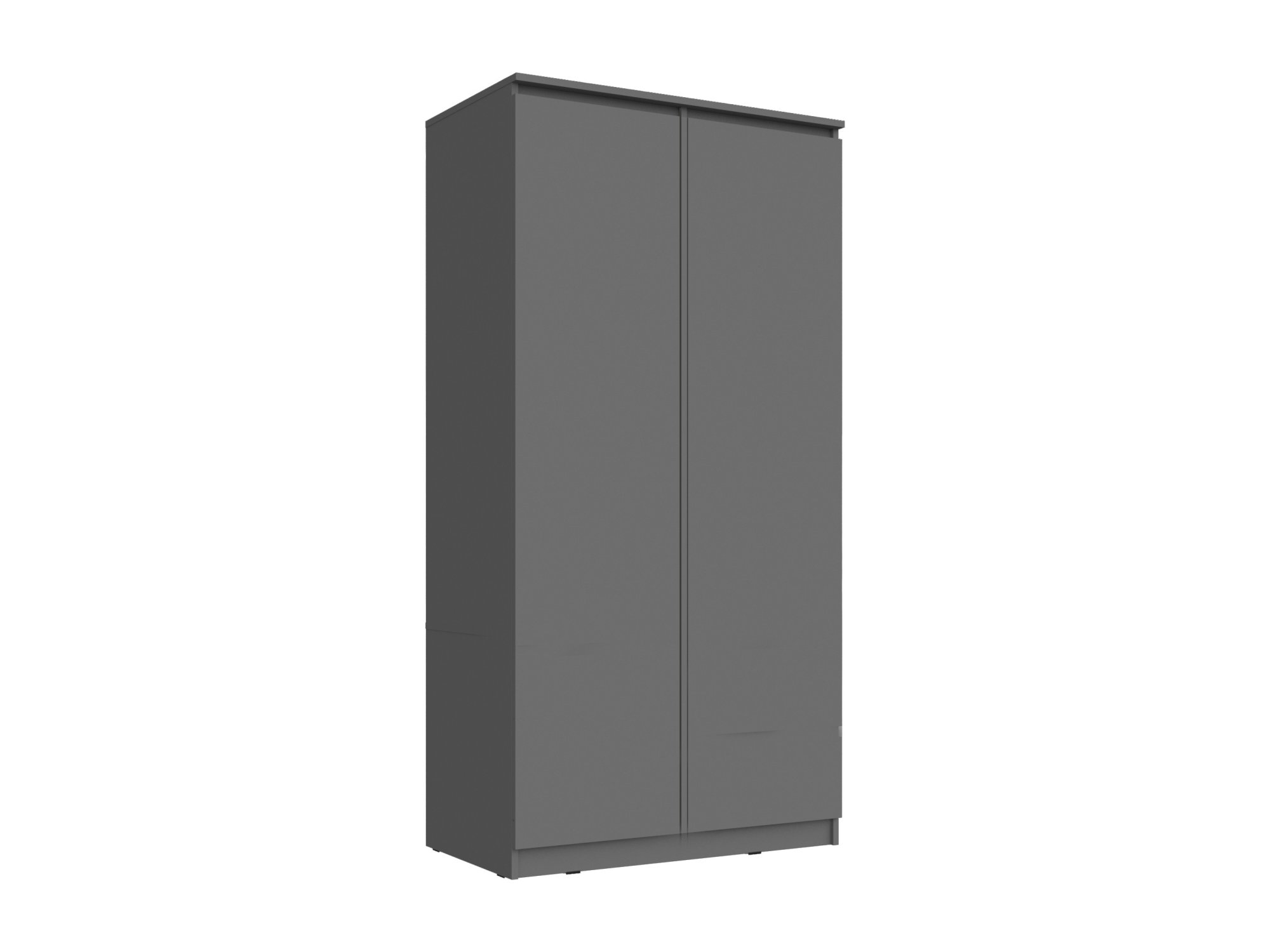 Челси Шкаф 2-х створчатый платяной (Графит, Графит) Графит, Черный, ЛДСП шкаф 3 х створчатый николь бетон графит бежевый коричневый темный мдф лдсп
