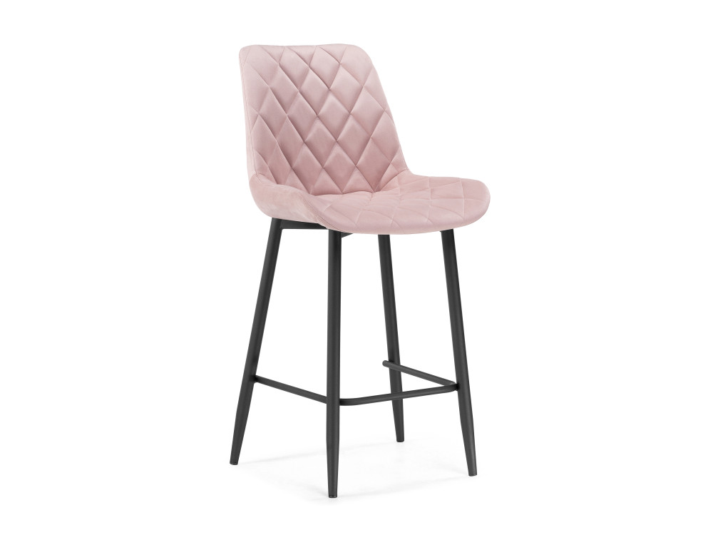 Баодин велюр розовый / черный Барный стул Черный, Металл барный стул флекс бежевый велюр