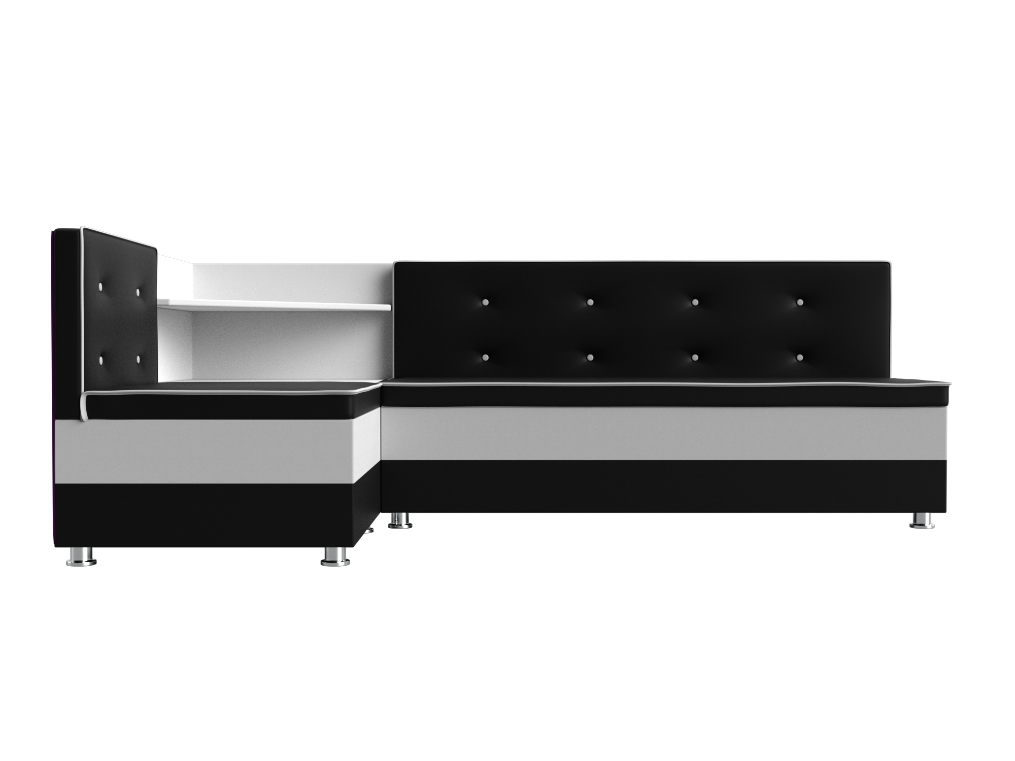 Кухонный диван Милан Левый Белый, Пластик кухонный диван мебелико классик эко кожа черный