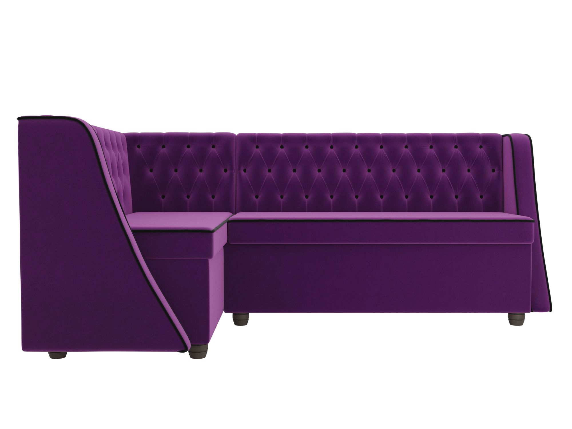 Угловой диван Лофт Левый Фиолетовый, ЛДСП диван угловой артмебель сатурн микровельвет фиолетовый левый