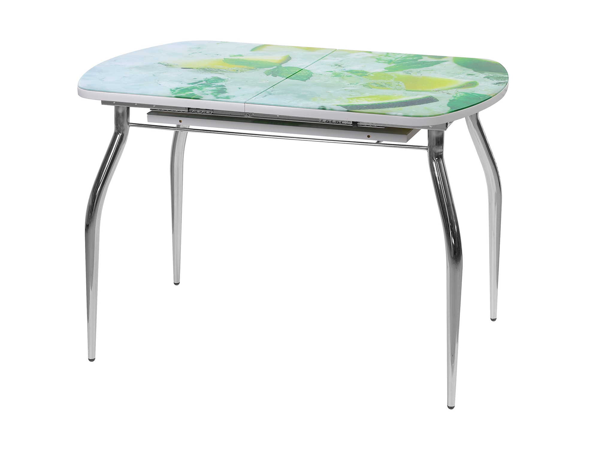 Стол раздвижной Бриз Серый, Сталь хромированная стол раздвижной бриз стол раздвижной бриз
