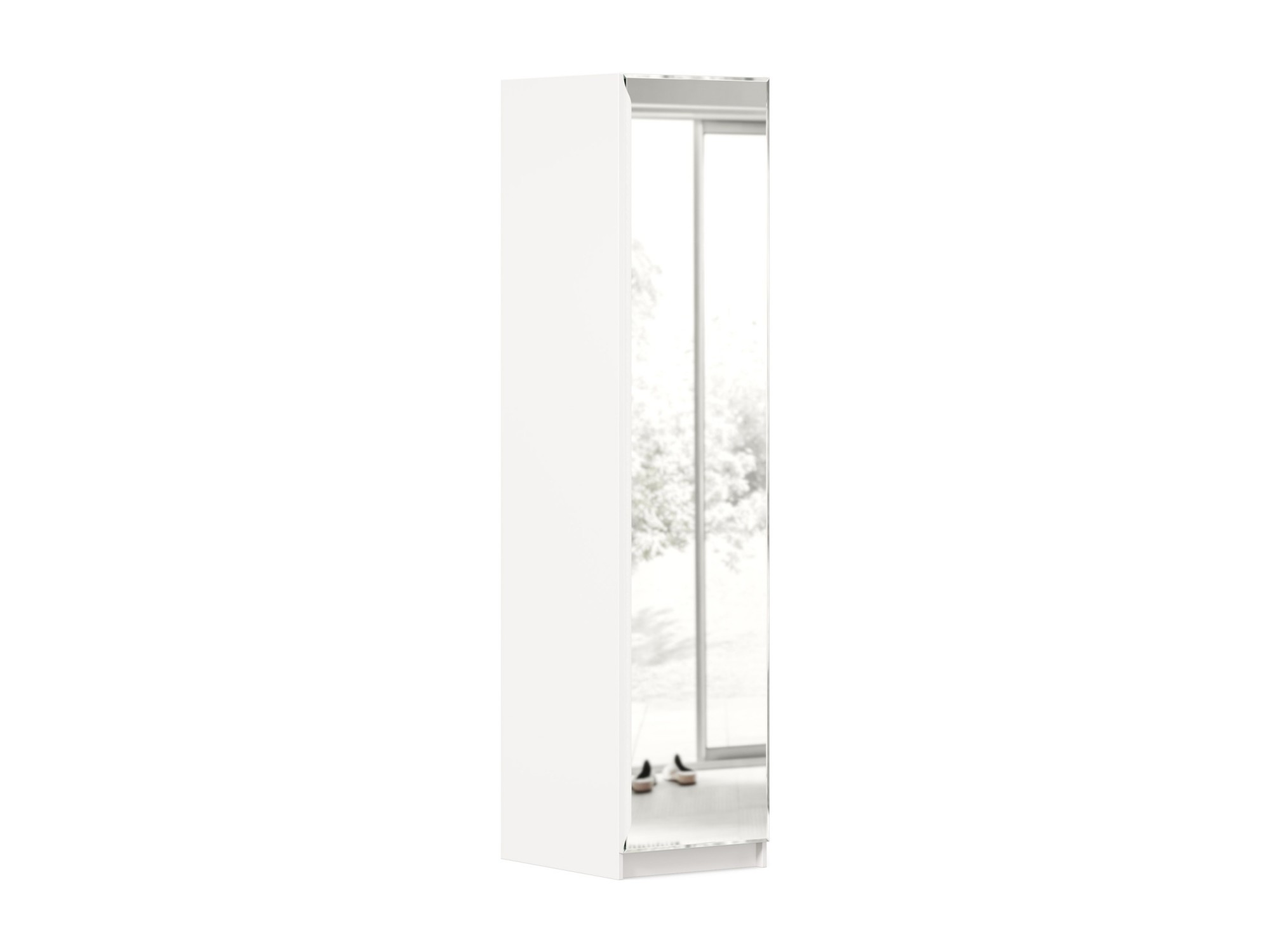 СГ Айла Шкаф одностворчатый с зеркалом (Белый), исполнение 1 Белый шкаф одностворчатый с зеркалом city белый 40см черный зеркало лдсп