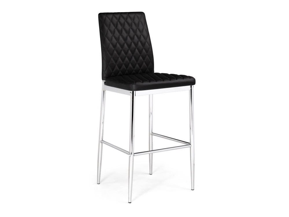 Teon черный / хром Барный стул Серый, Хромированный металл teon серый черный барный стул черный окрашенный металл