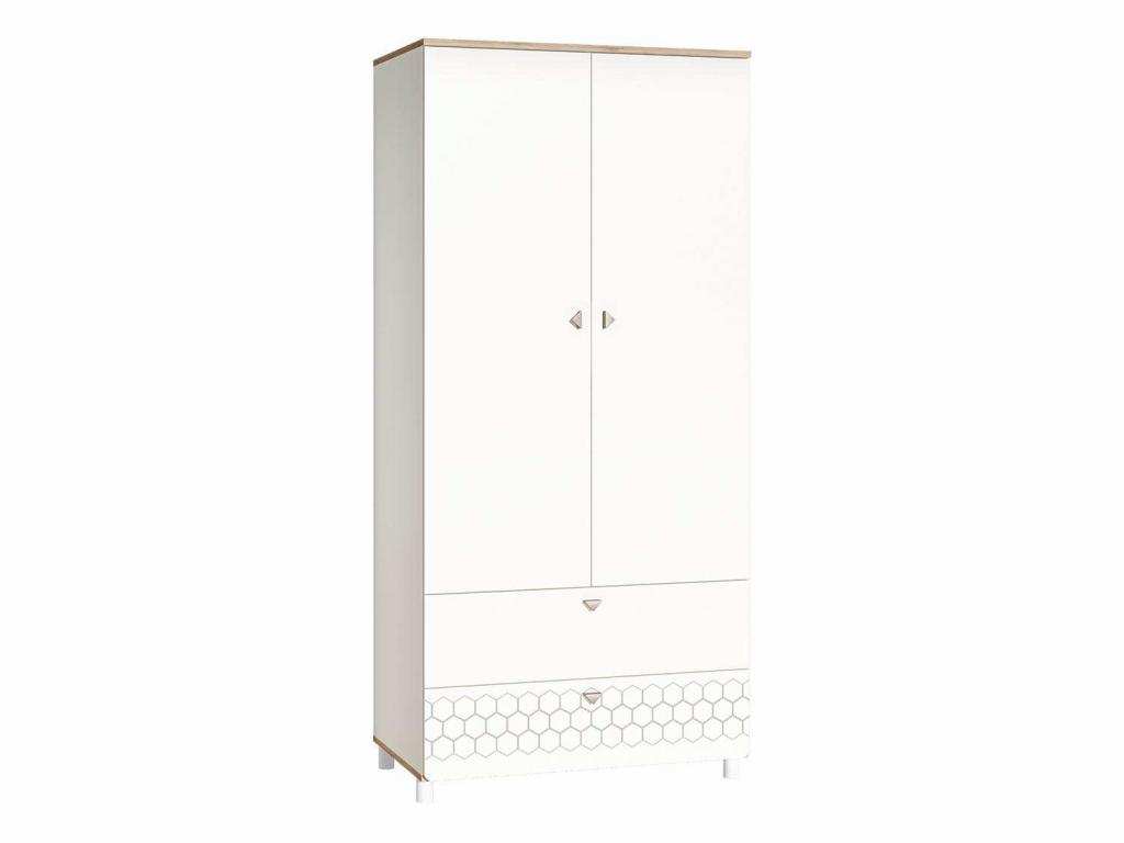 Эйп шкаф для одежды 13.334 Белый/Дуб белый Белый, ЛДСП ливадия л11 шкаф для одежды белый