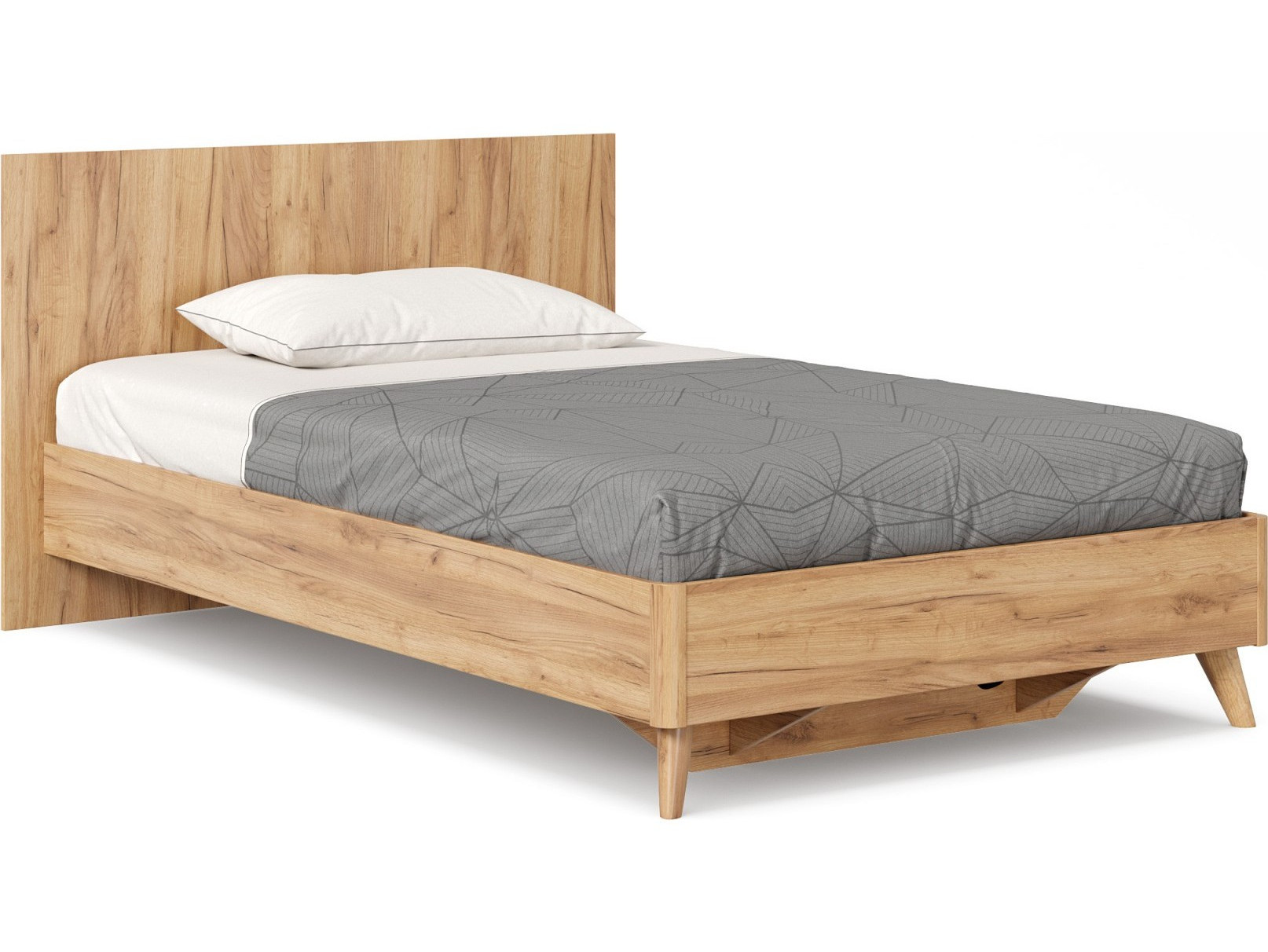 Марта-2 Кровать 1200 с кроватным основанием (Дуб золотой) кровать с кроватным основанием ткань букле mendosa 160 x 200 см бежевый