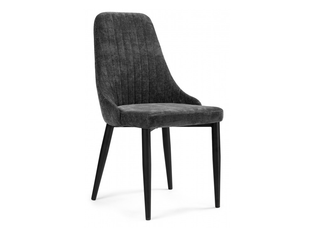 Kora black / dark gray Стул на металлокаркасе Черный, Окрашенный металл kora 1 gray black стул черный металл