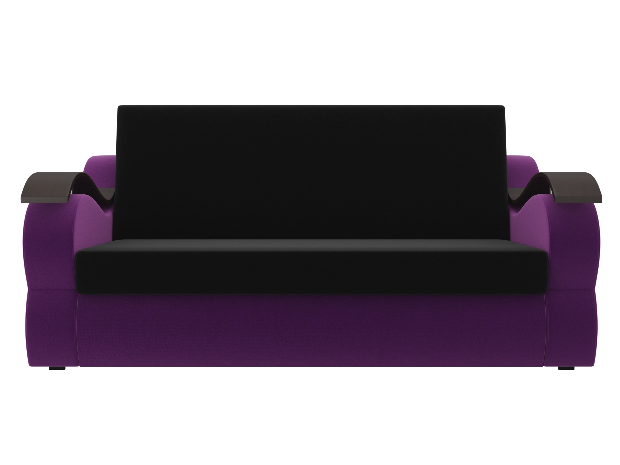 Диван Меркурий (120х190) MebelVia Фиолетовый, Черный, Микровельвет, ДСП, ЛДСП