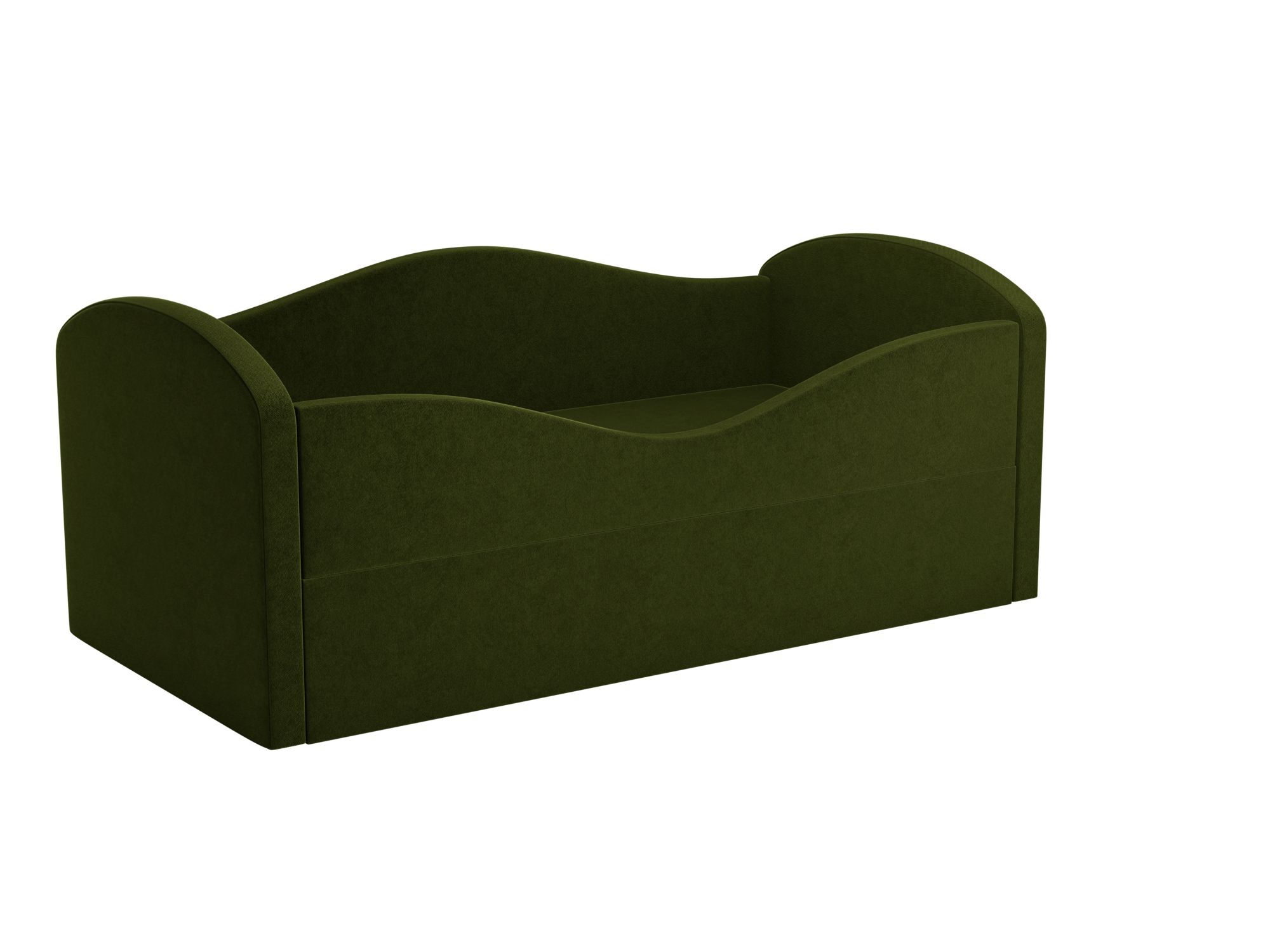 Детская кровать Сказка (75х160) Зеленый, Массив, ЛДСП детская кровать сказка 75х160 фиолетовый массив лдсп