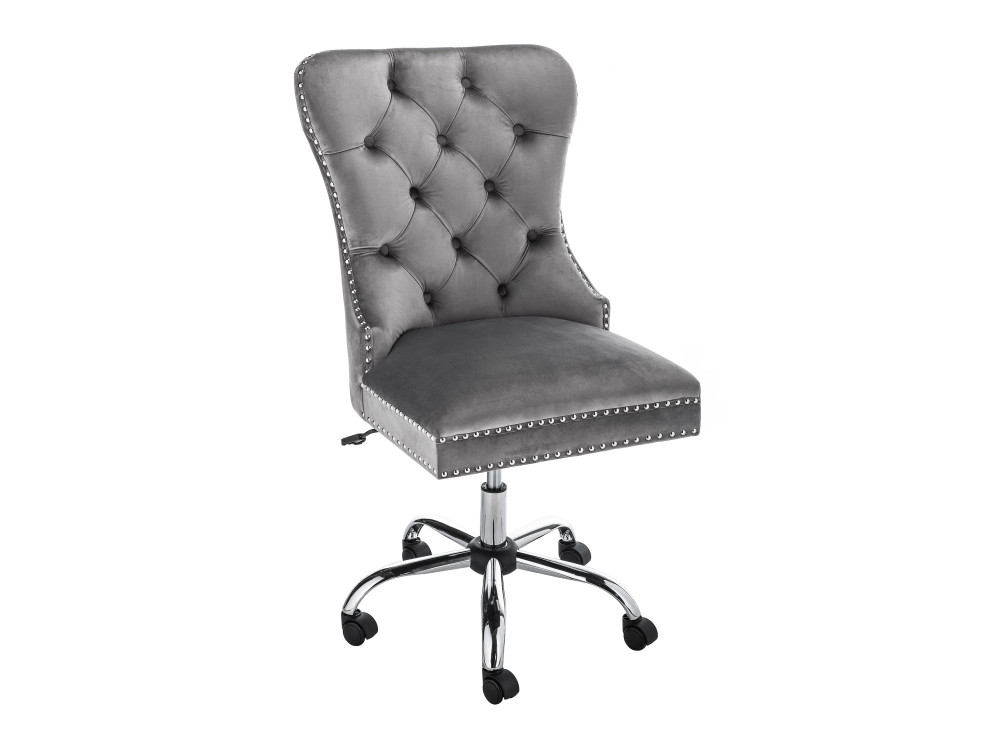 Vento серое Стул MebelVia Серый, Ткань, Хромированный металл odda черный стул серый хромированный металл
