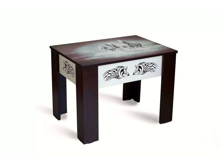 современные минималистичные кованые углы для боковых столов скандинавские напольные стеллажи домашний чайный столик креативная настенн Чайный столик ЧС-3 венге Коричневый темный, ЛДСП