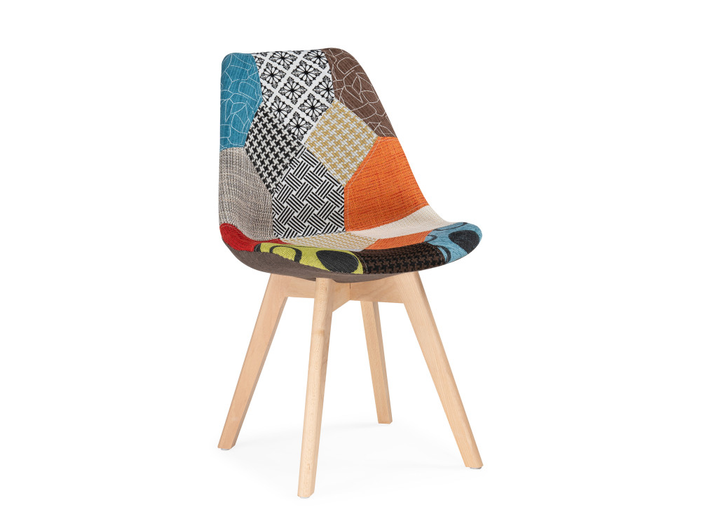 Mille fabric multicolor Стул деревянный Multicolor, Массив бука стул деревянный multicolor