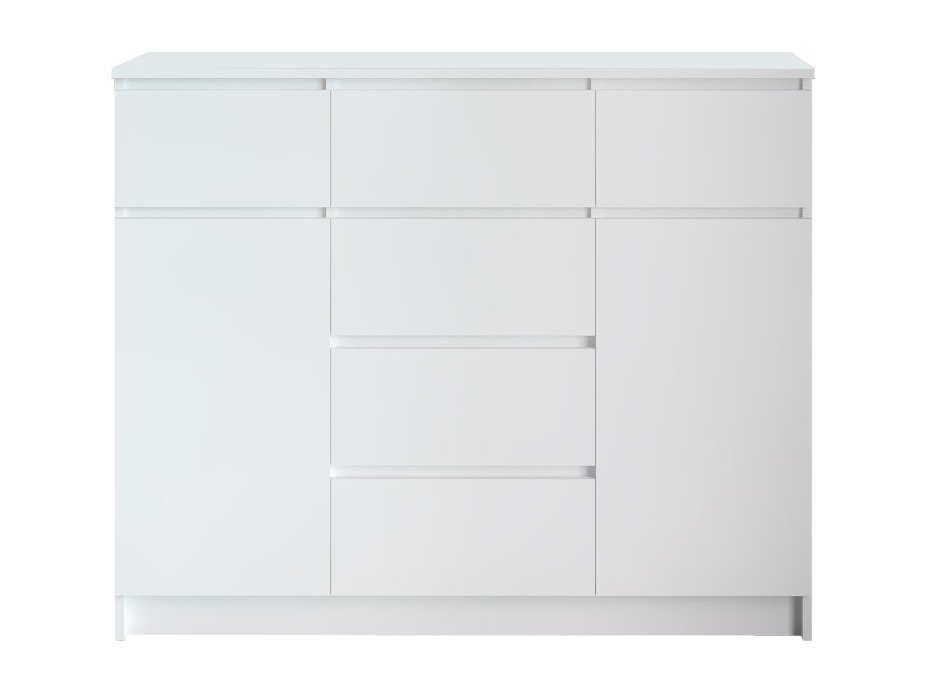 МС Мори Комод МК 1200.4 (МП) Белый Белый, ЛДСП широкий шкаф комод мори мш1200 1