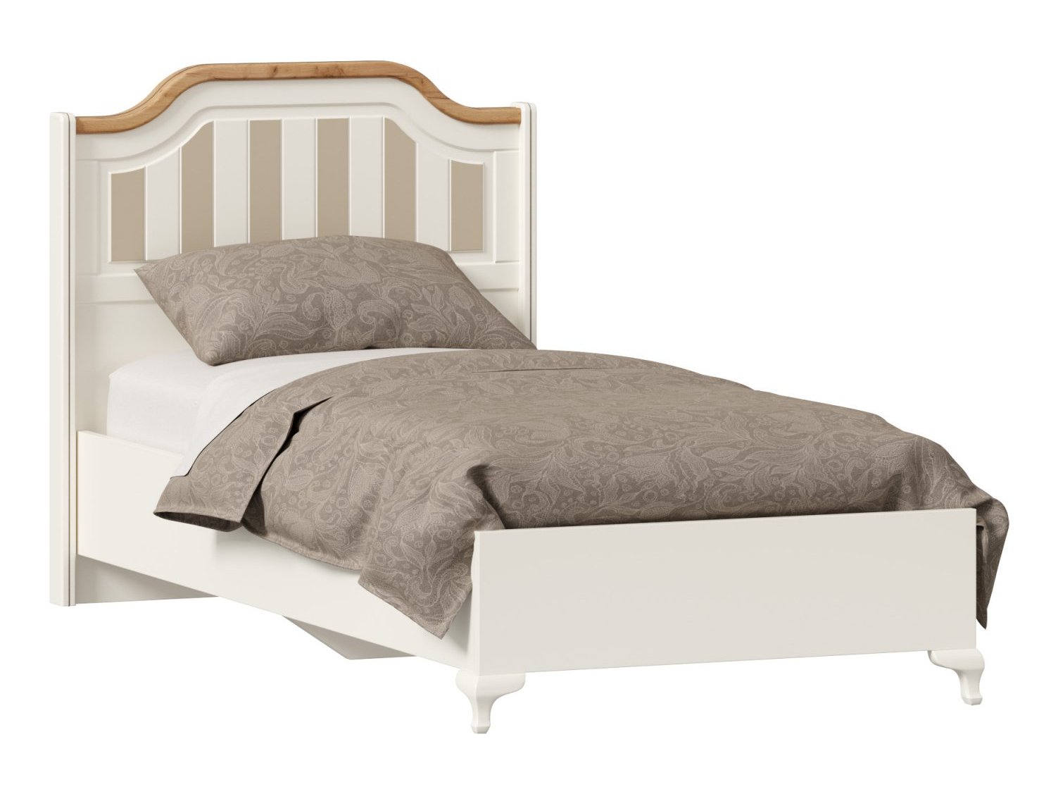 Вилладжио Кровать односпальная 900 (Алебастр/Дуб золотой) односпальная кровать виктория п 900 венге со съемной