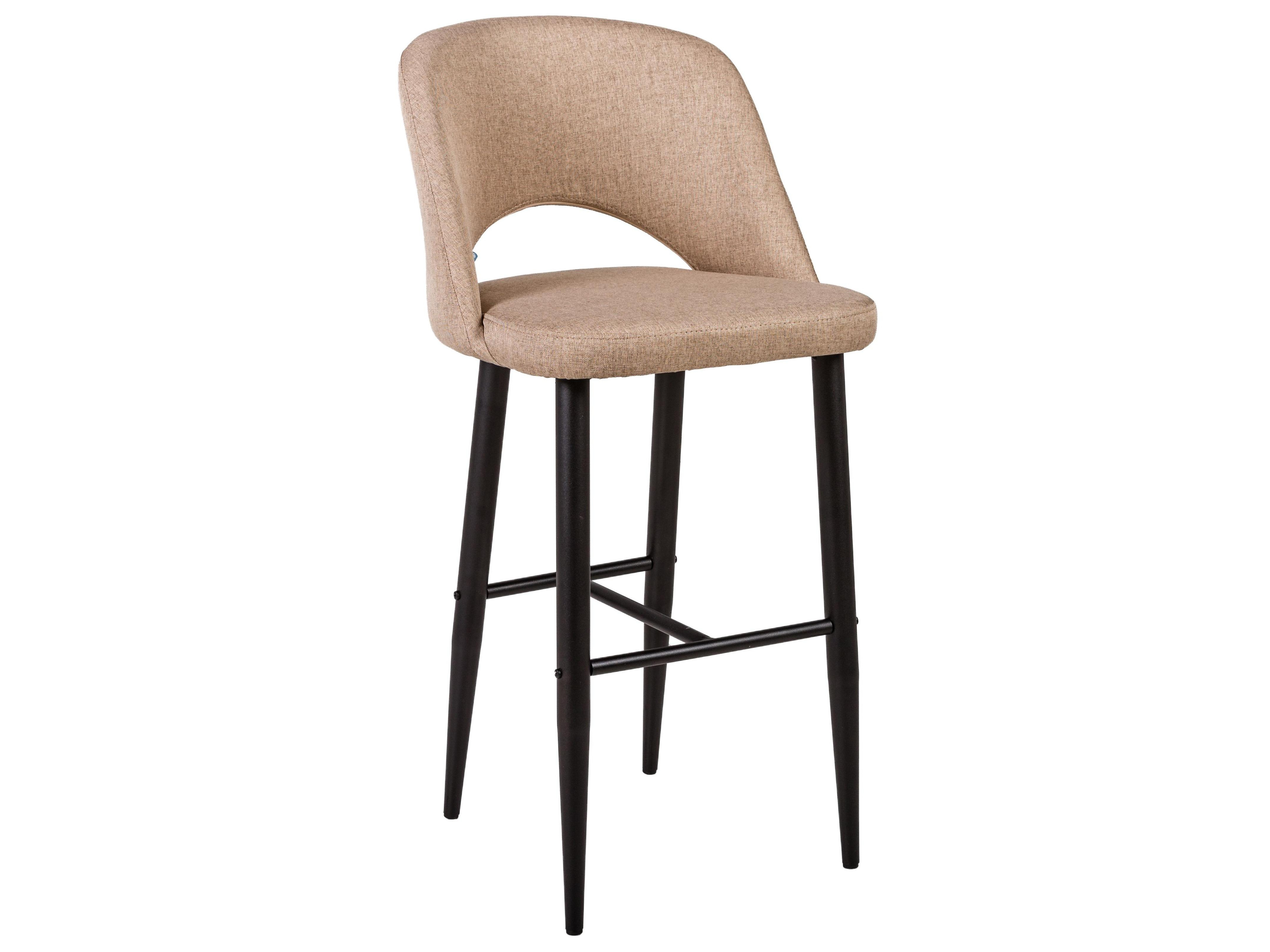 Стул барный Lars Браун/Черный Бежевый, Металл квадратный барный стул с обивкой crosley черный набор из 2 стульев барный стул