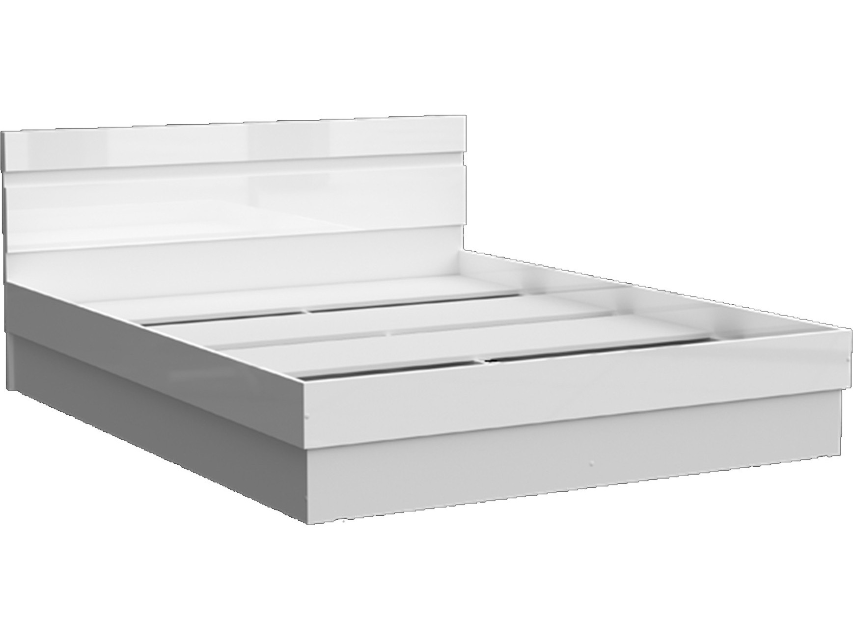 Челси Кровать 140 (Белый глянец, Белый) Белый глянец, Белый, ЛДСП кровать валирия 140х200 белый глянец белый бежевый мдф лдсп