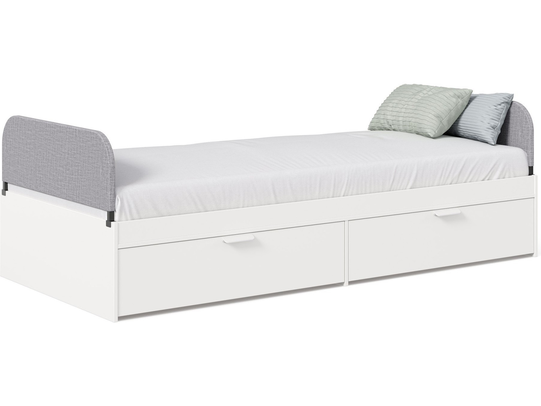 кровать венеция 1 900х2000 цвет вишня оксфорд Милтон Кровать 900х2000 (Белый) Белый