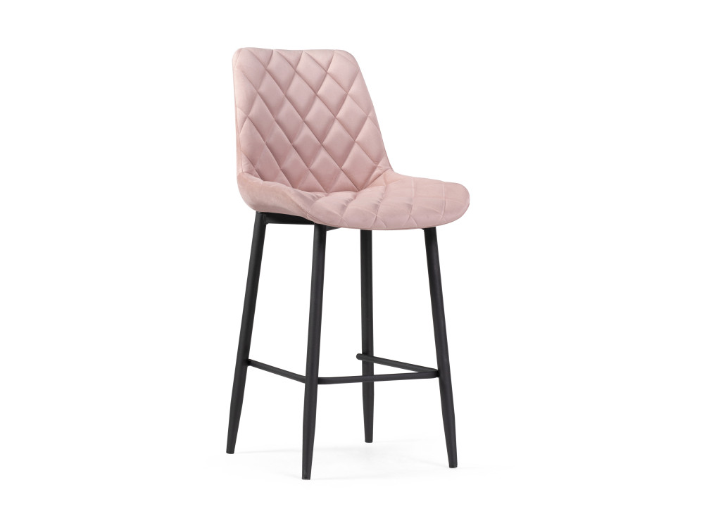 Баодин К Б/К розовый / черный Барный стул Черный, Металл баодин velutto 52 белый барный стул белый металл