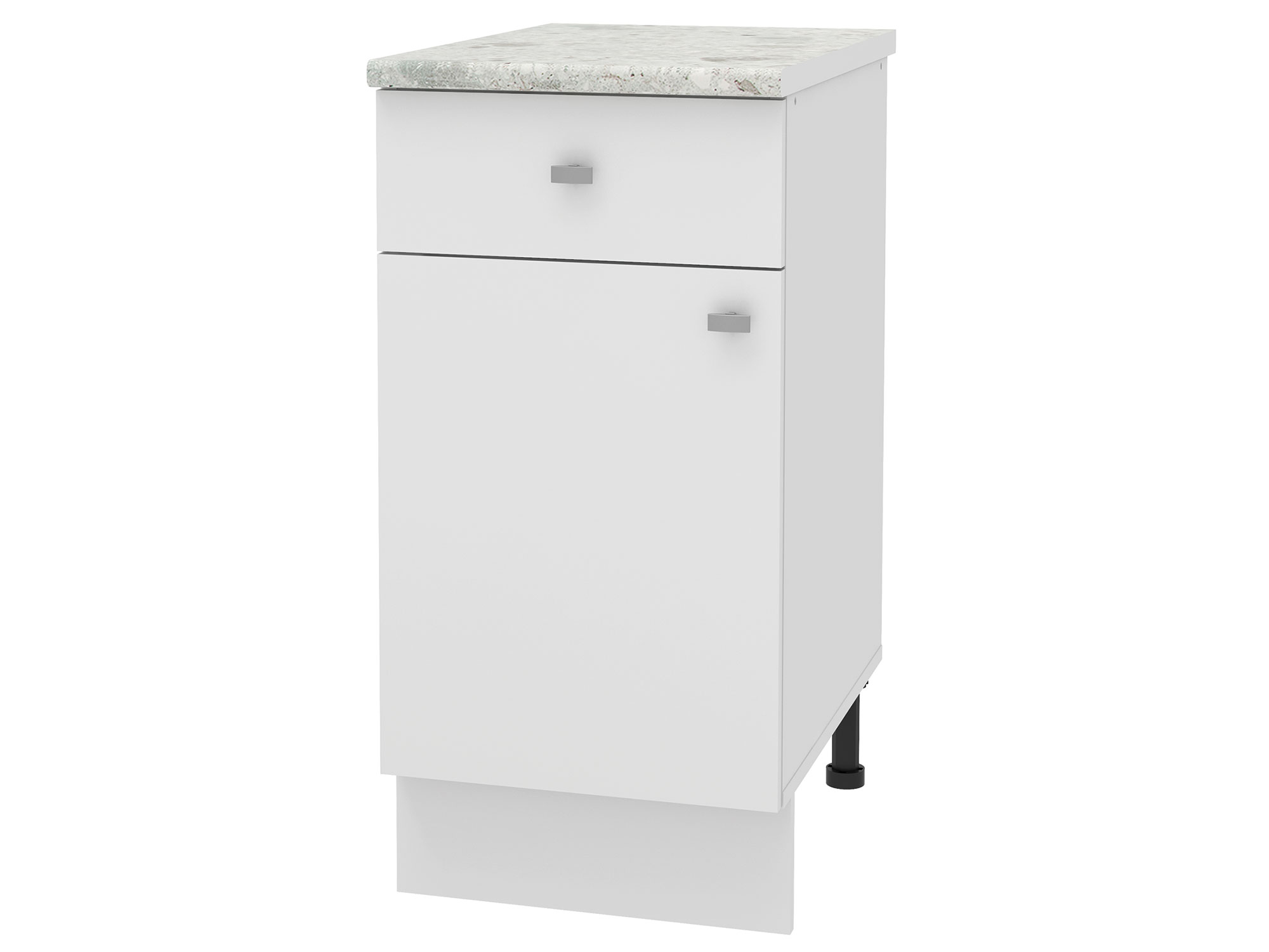 Скай шкаф напольный с 1-м ящиком, 40 см Белый, ЛДСП