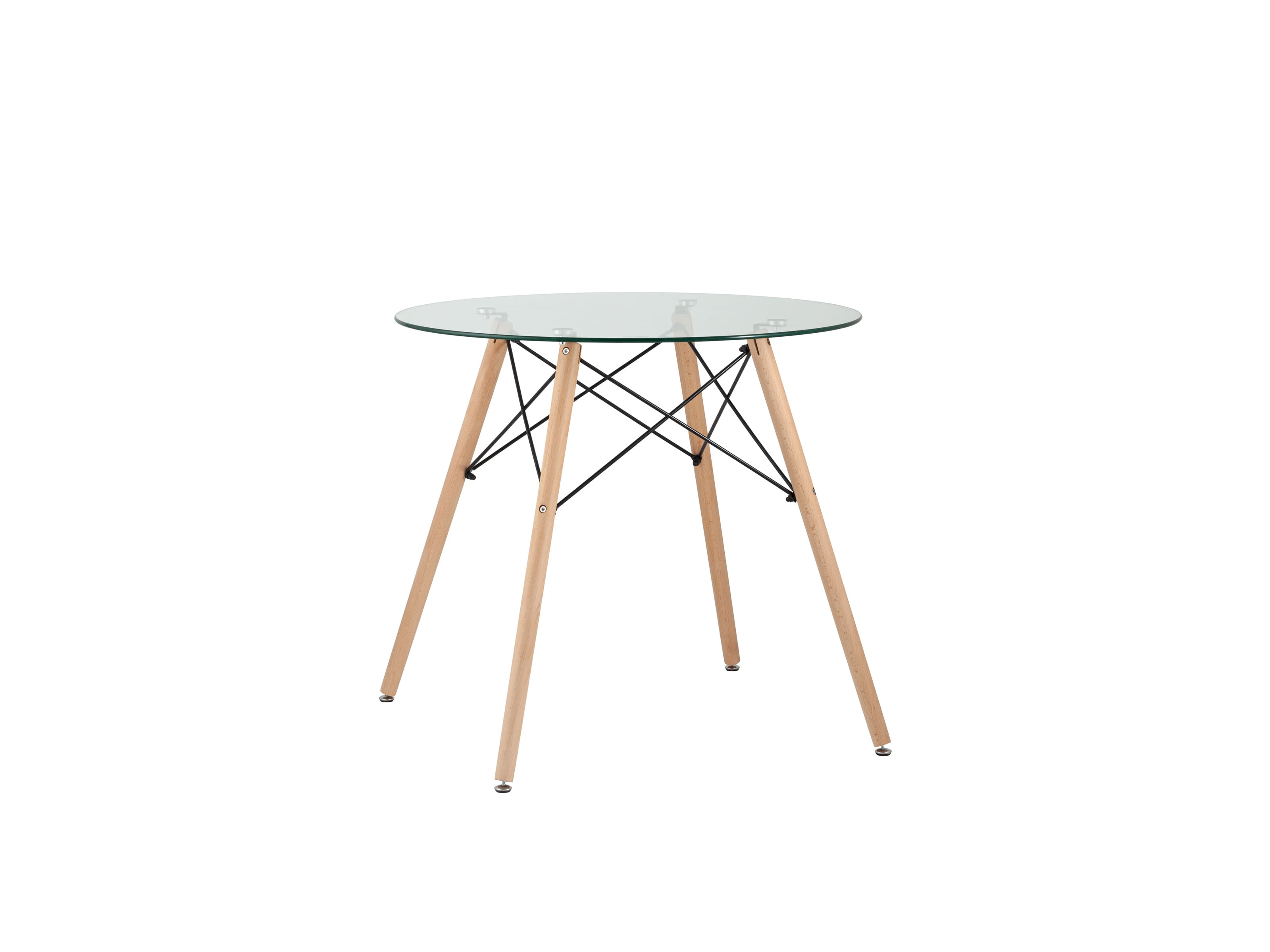 Стол круглый Stool Group DSW D80 Прозрачный  прозрачный, Массив бука