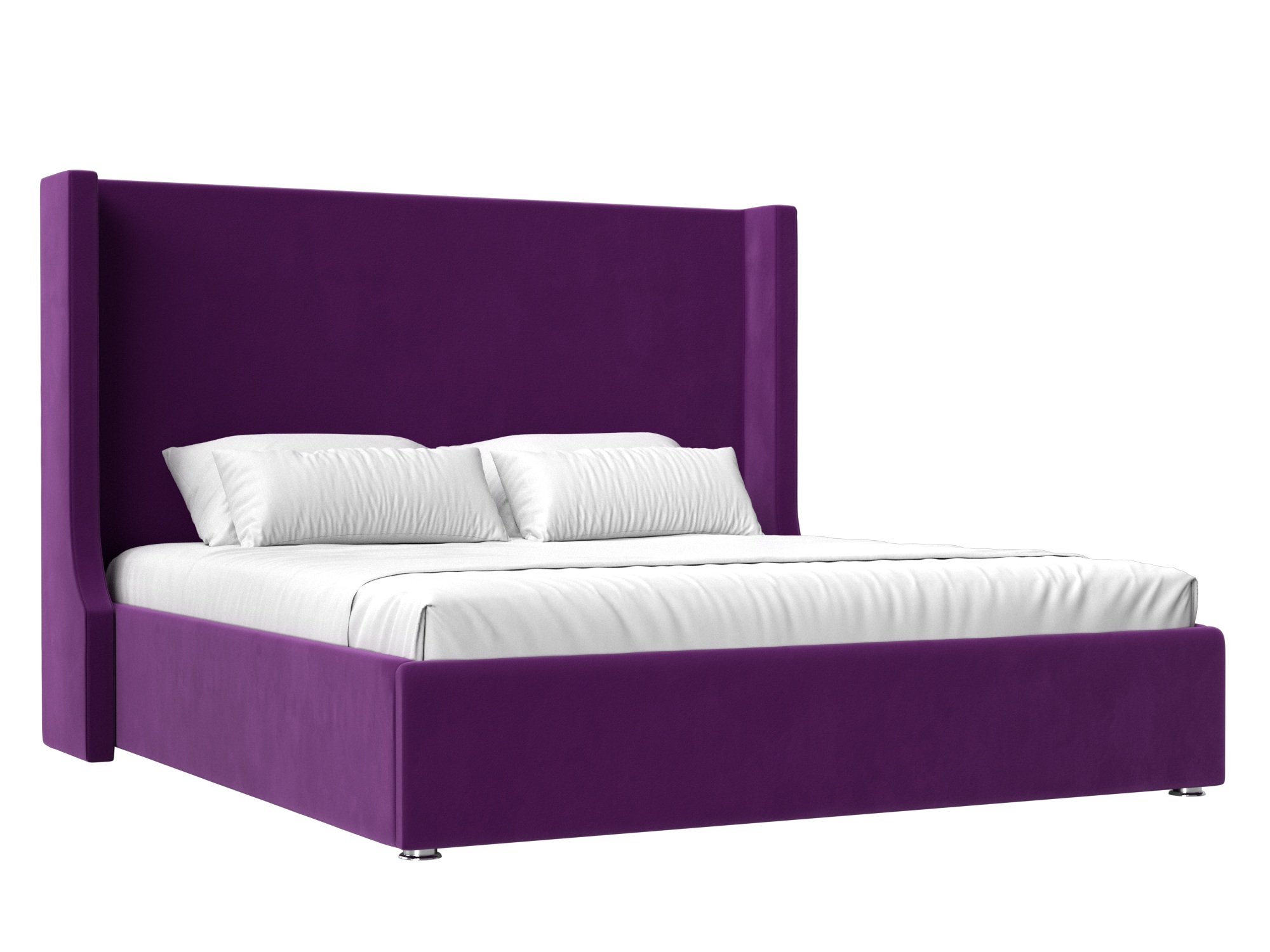 Кровать Ларго (160x200) Фиолетовый, ЛДСП кровать ларго 160x200 белый лдсп