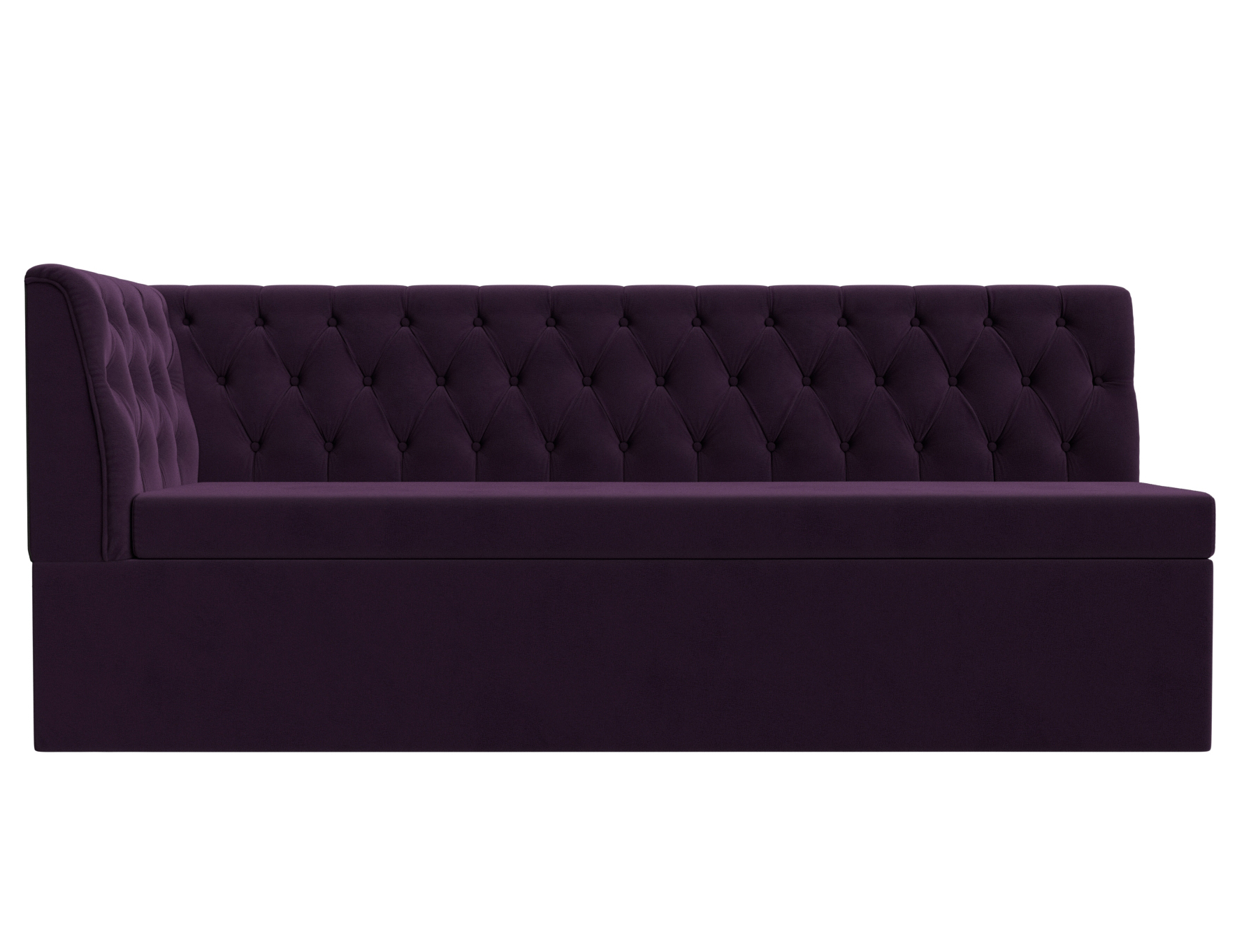 Кухонный диван Маркиз Левый Фиолетовый, ЛДСП кухонный уголок айриш левый угол механизм дельфин велюр цвет эмилия дарк браун