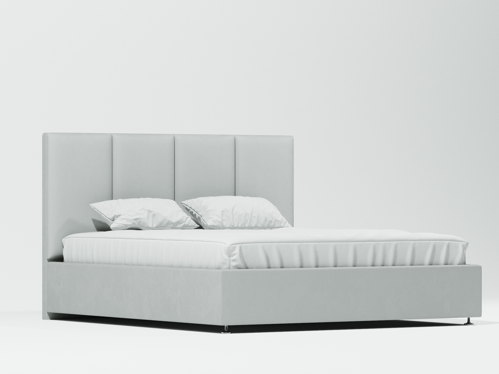 Кровать с ПМ Секондо Плюс (140х200) Белый, ДСП, МДФ