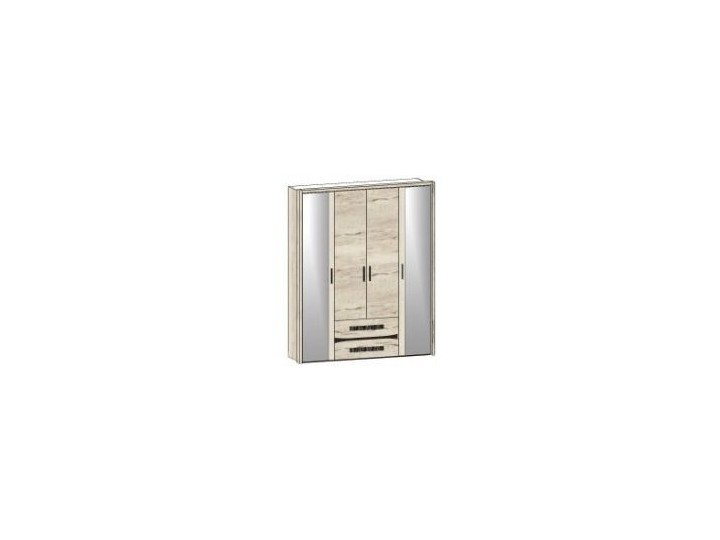 Шкаф 4-х дверный, Мале (1816*544*2278) Дуб галифакс белый, 11213 ЛДСП цена и фото
