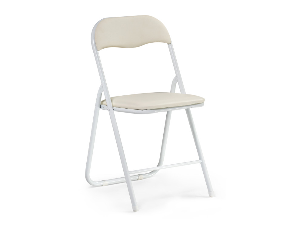 Fold 1 складной beige / white Стул Белый, Металл fold складной clear gray blue пластиковый стул прозрачный металл