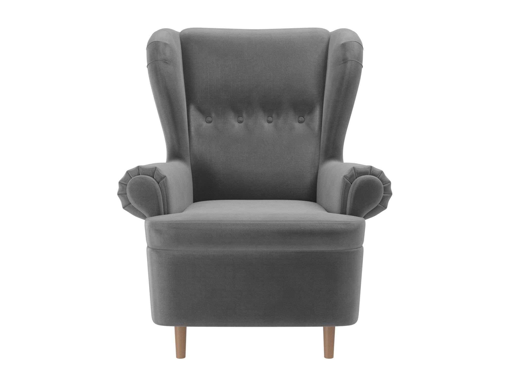 Кресло Торин MebelVia , Серый, Флок, ЛДСП кресло tetchair style флок бордовый 10 13570
