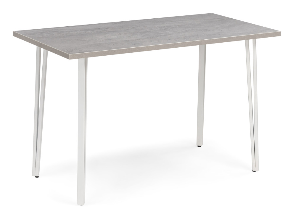 Денвер Лофт 120 25 мм бетон / белый матовый Стол деревянный Белый, Металл стол кухонный раздвижной прямоугольный 0 77х1 2 м бетон денвер лофт 506945